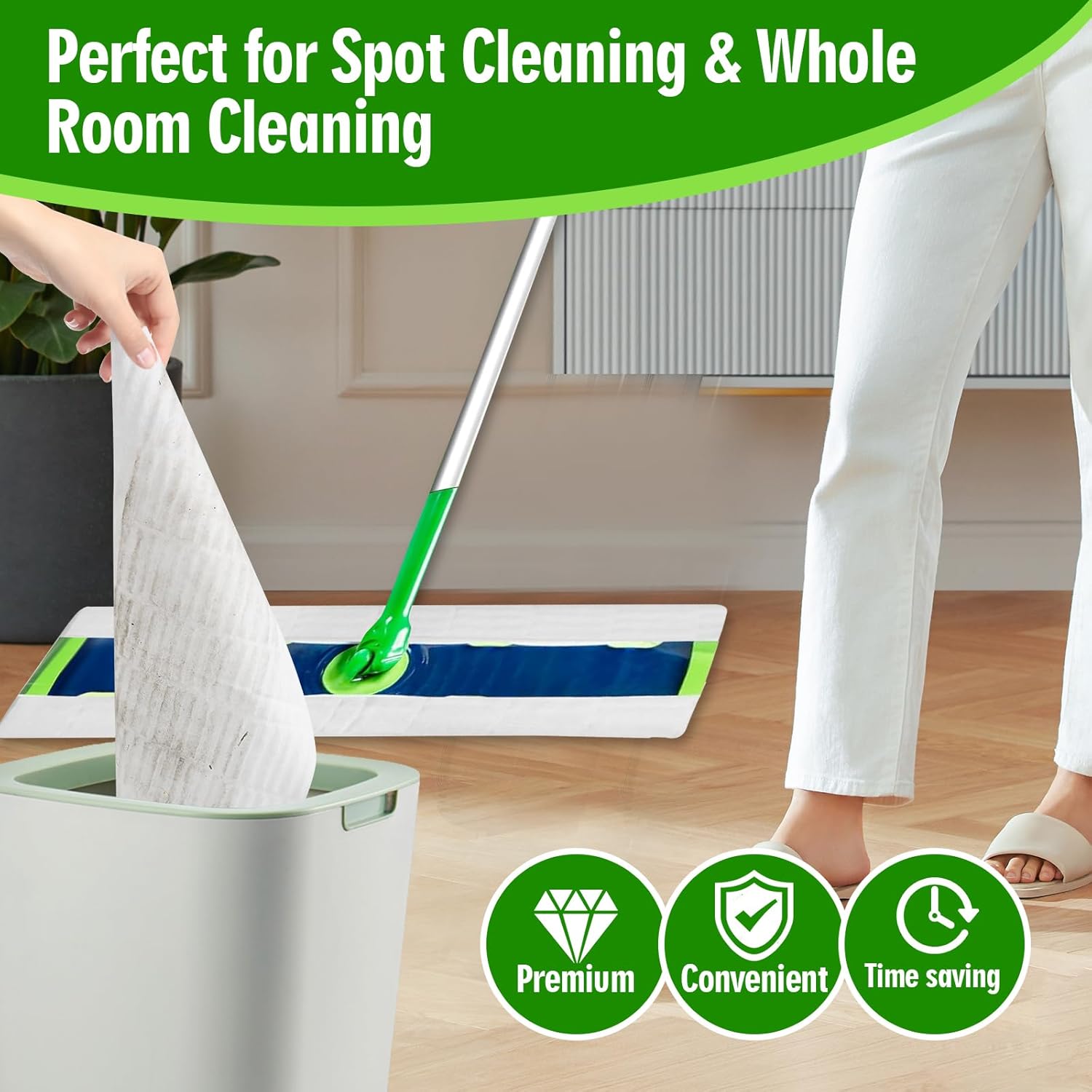 FURCIELOS XL Dry Sweeping Cloths for Swiffer