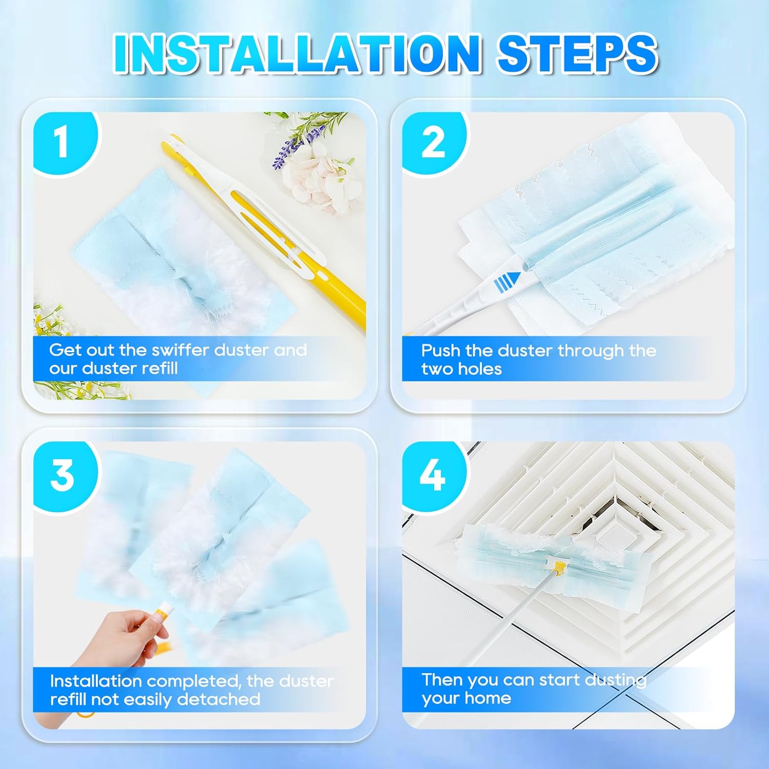 YagoDago Duster Refills for Swiffer 20 Count Unscented Heavy Duty