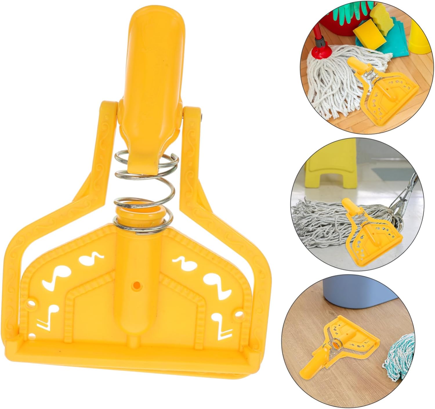 Minkissy Mop Head Connector with Secure Threaded Clip