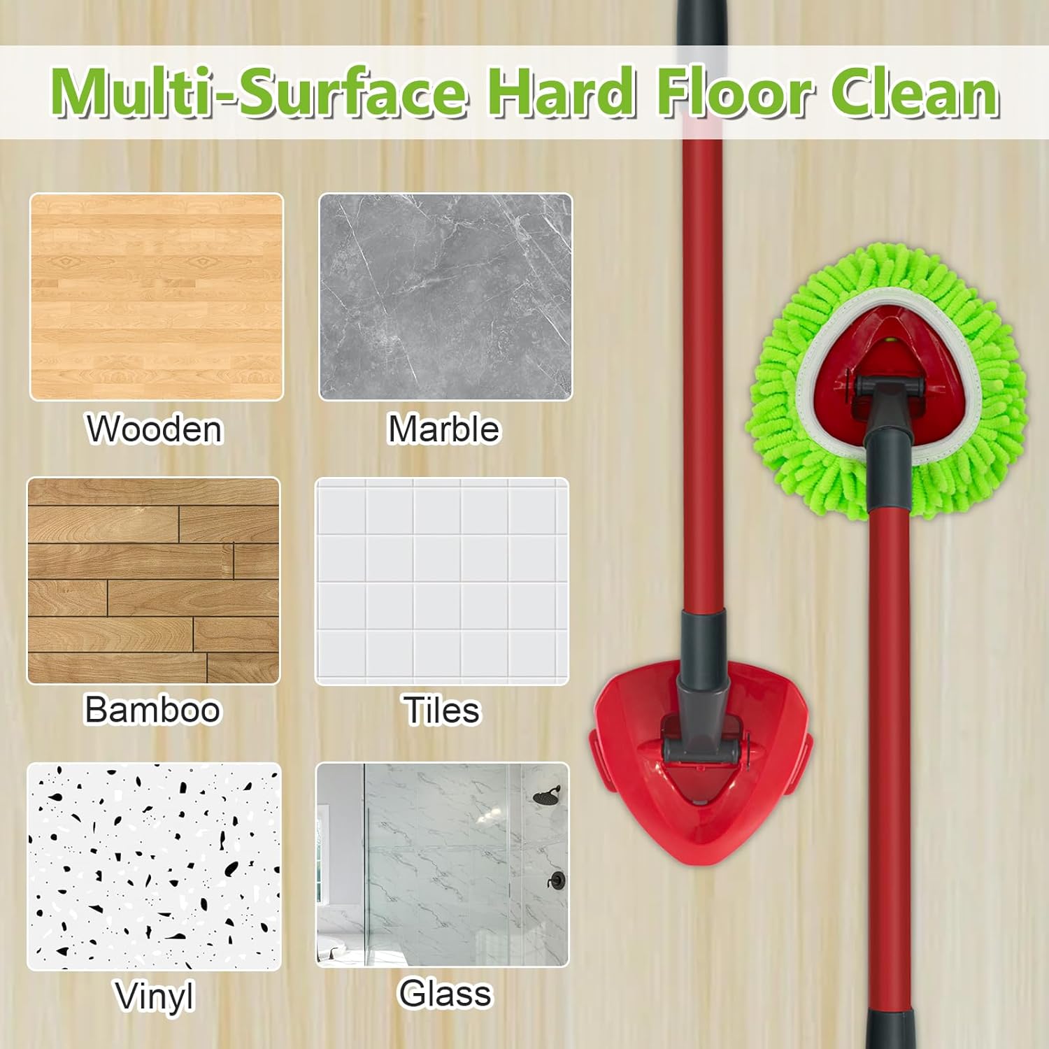 Aiyiried Replacement Mop Heads Set for O-Cedar RinseClean 2-Tank System