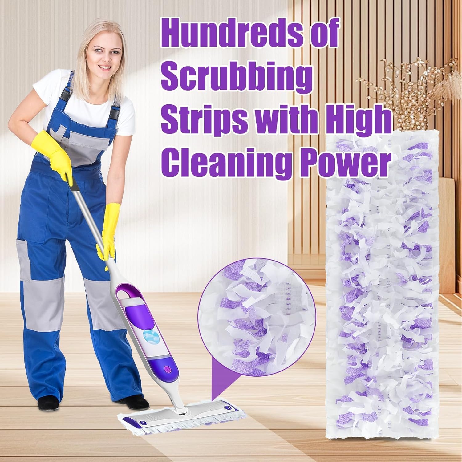 30 Pack Swiffer Power Mop Refill Pads - 10-Layer Premium Multi-Surface
