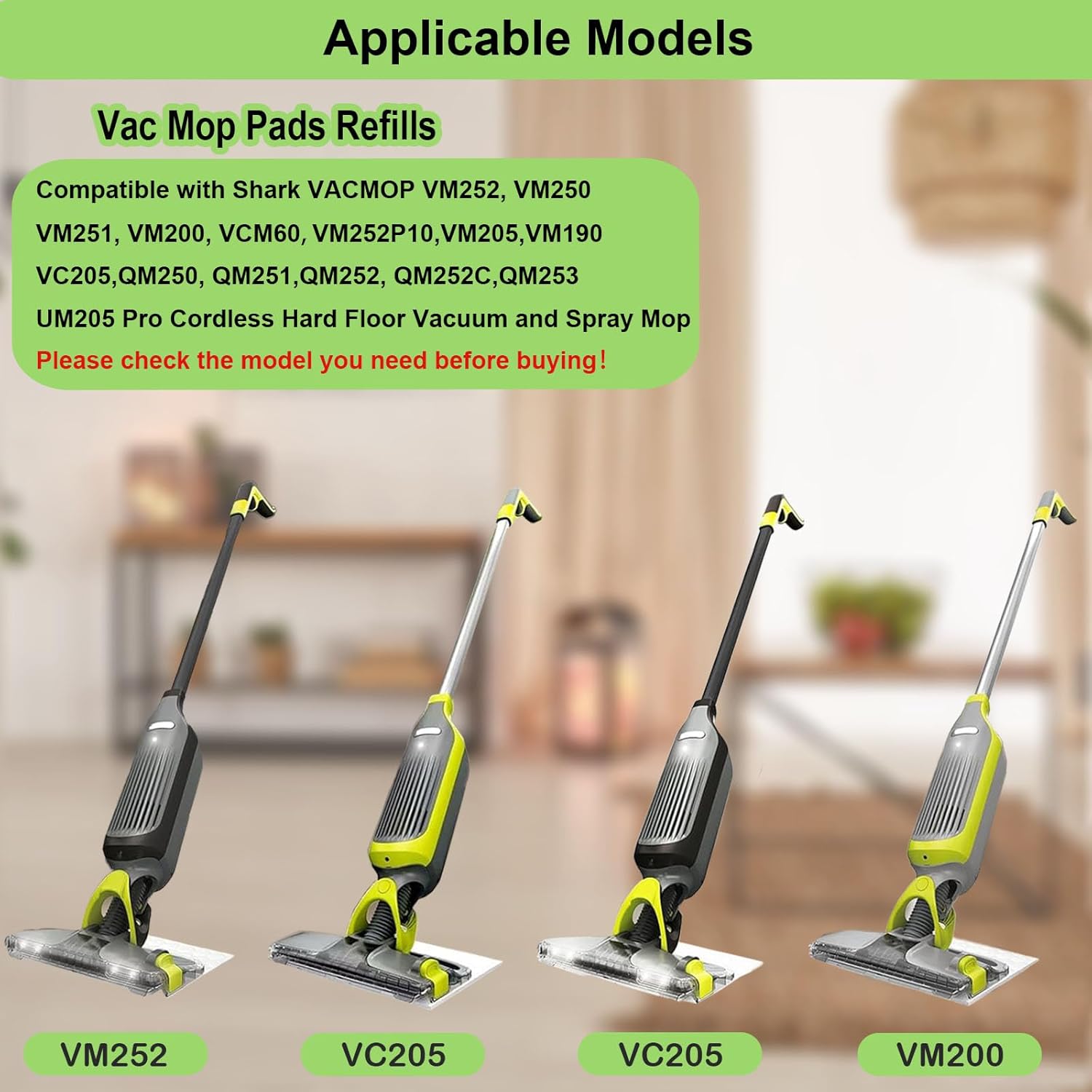 20-Pack Shark VACMOP Replacement Mop Pads - Multi-Surface