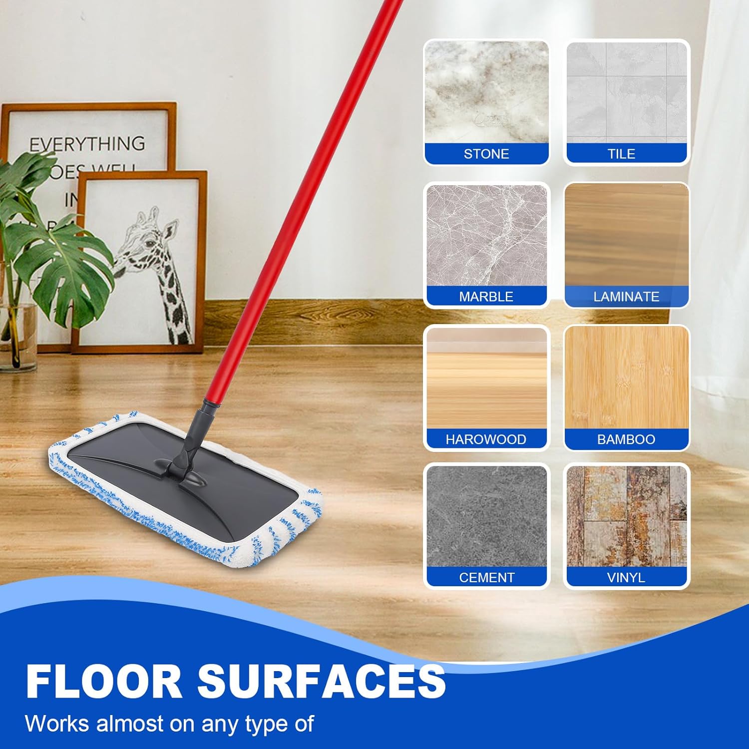 kCarpoly 4 Pack Reusable Mop Pads for 15x8 Inch Mops 1