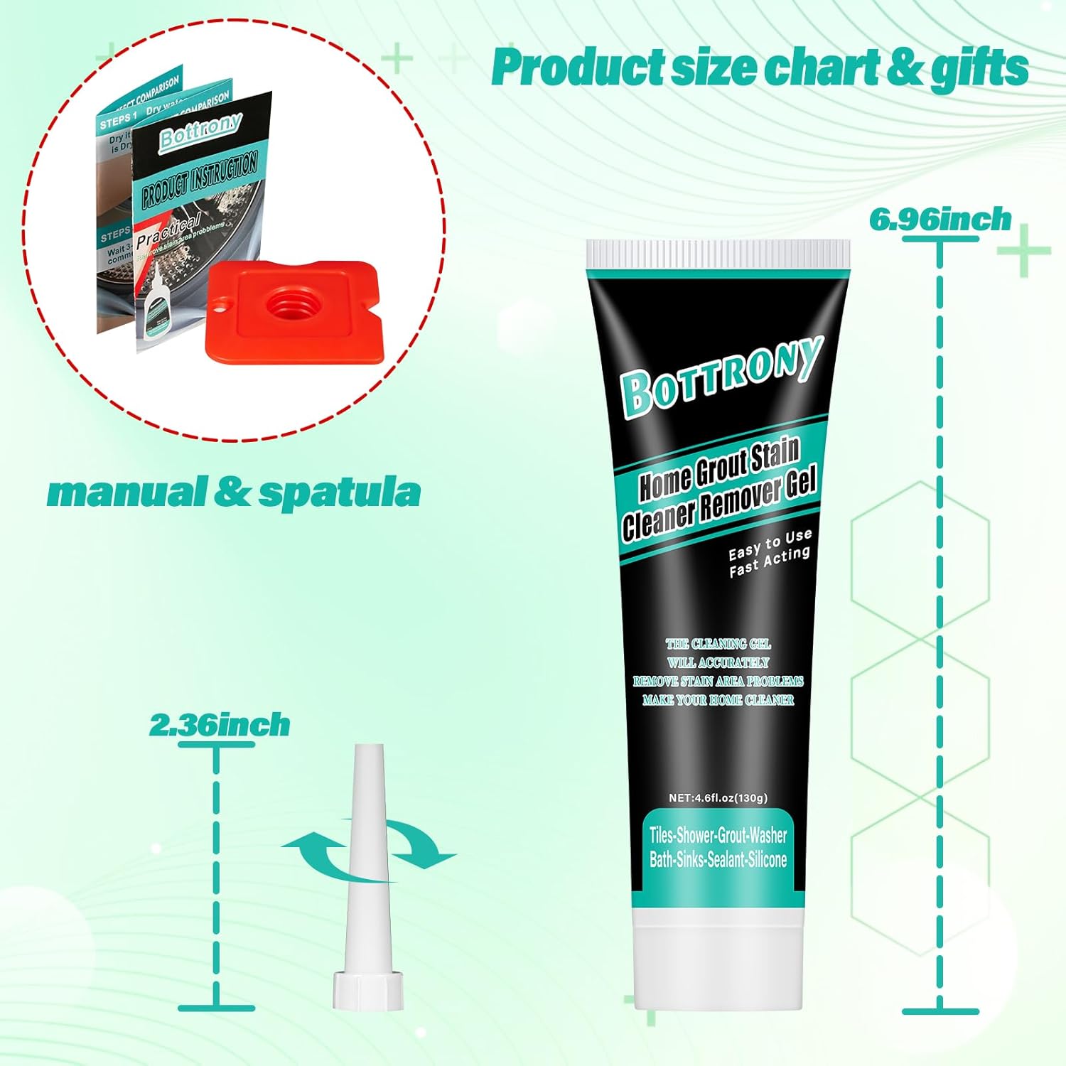 Bottrony Mold Stain Remover Gel 2 Pack