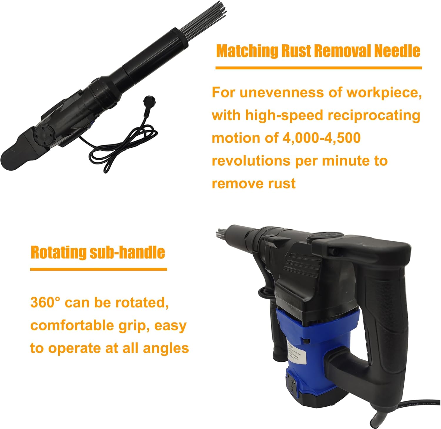 Electric Rust Remover with 3200-3400 BPM Power