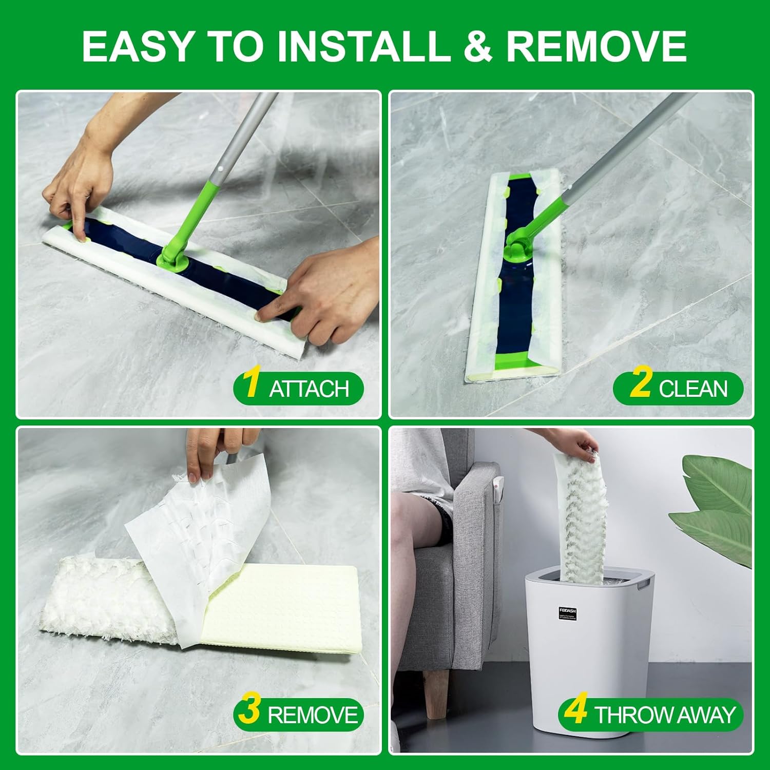 20 Count XL Heavy Duty Dry Mop Pads for Swiffer XL