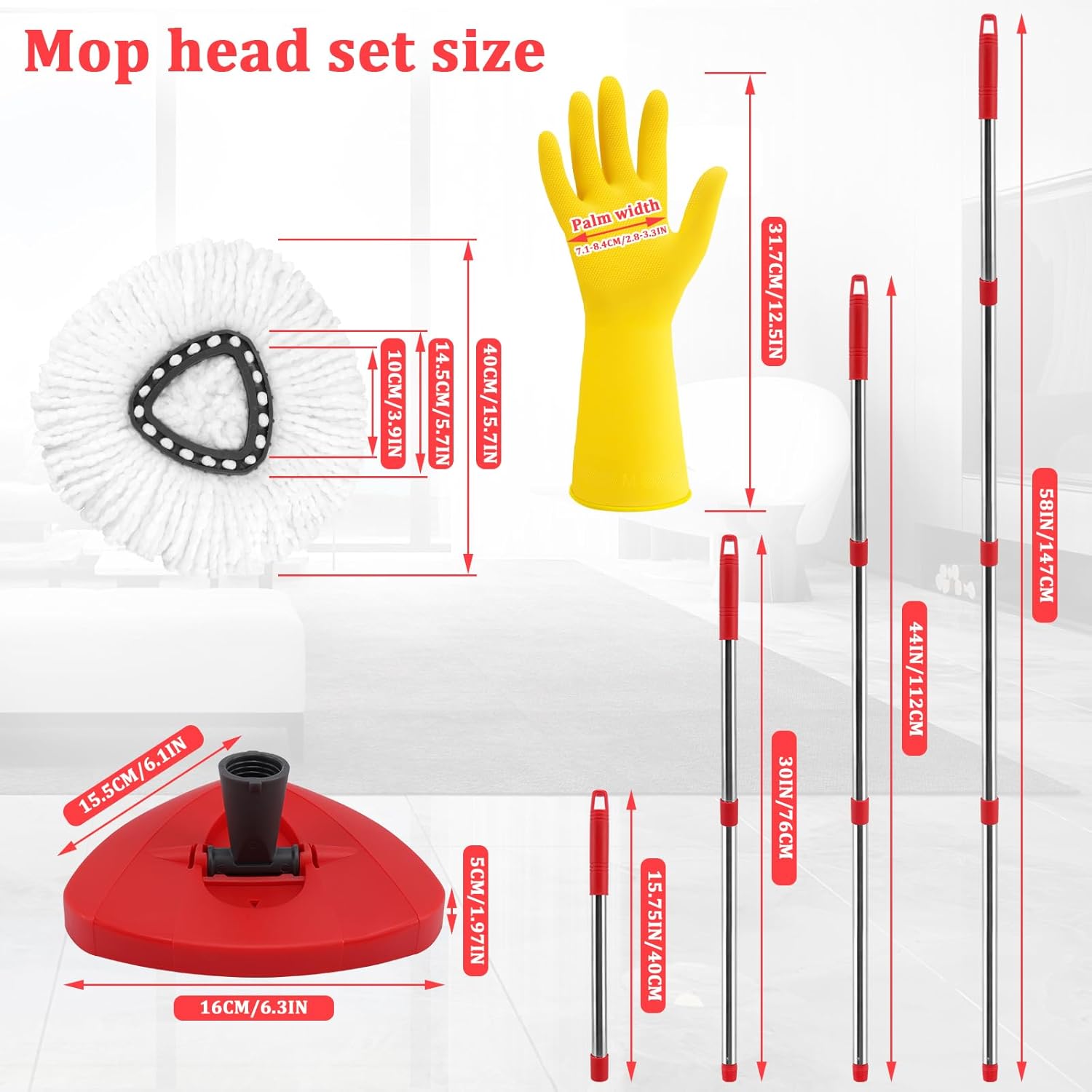 SIKEMAY O-Ceda 4 Pack Microfiber Mop Heads Replacement