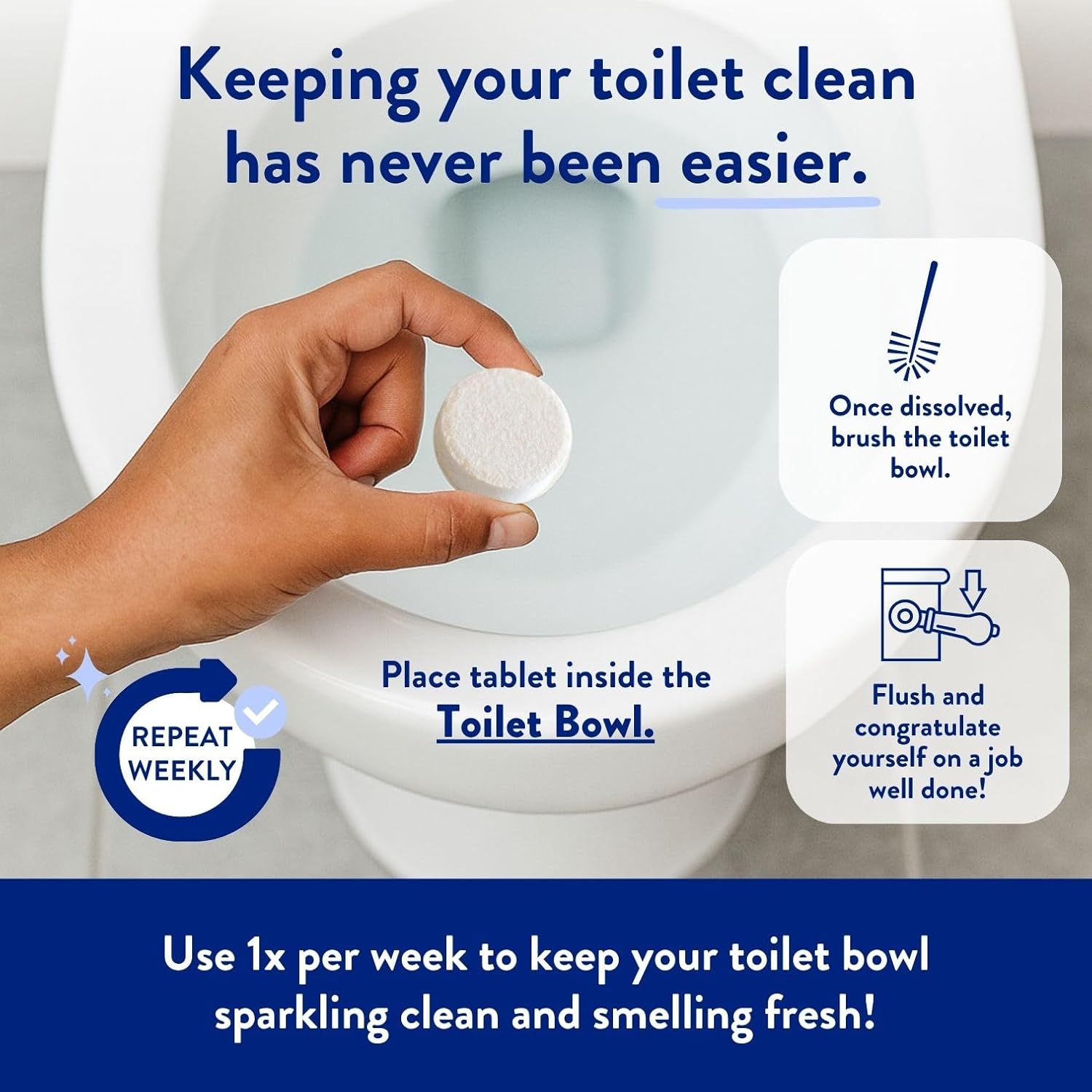 THE CLEAN PEOPLE Toilet Bowl Cleaner Tablets - 12 Count