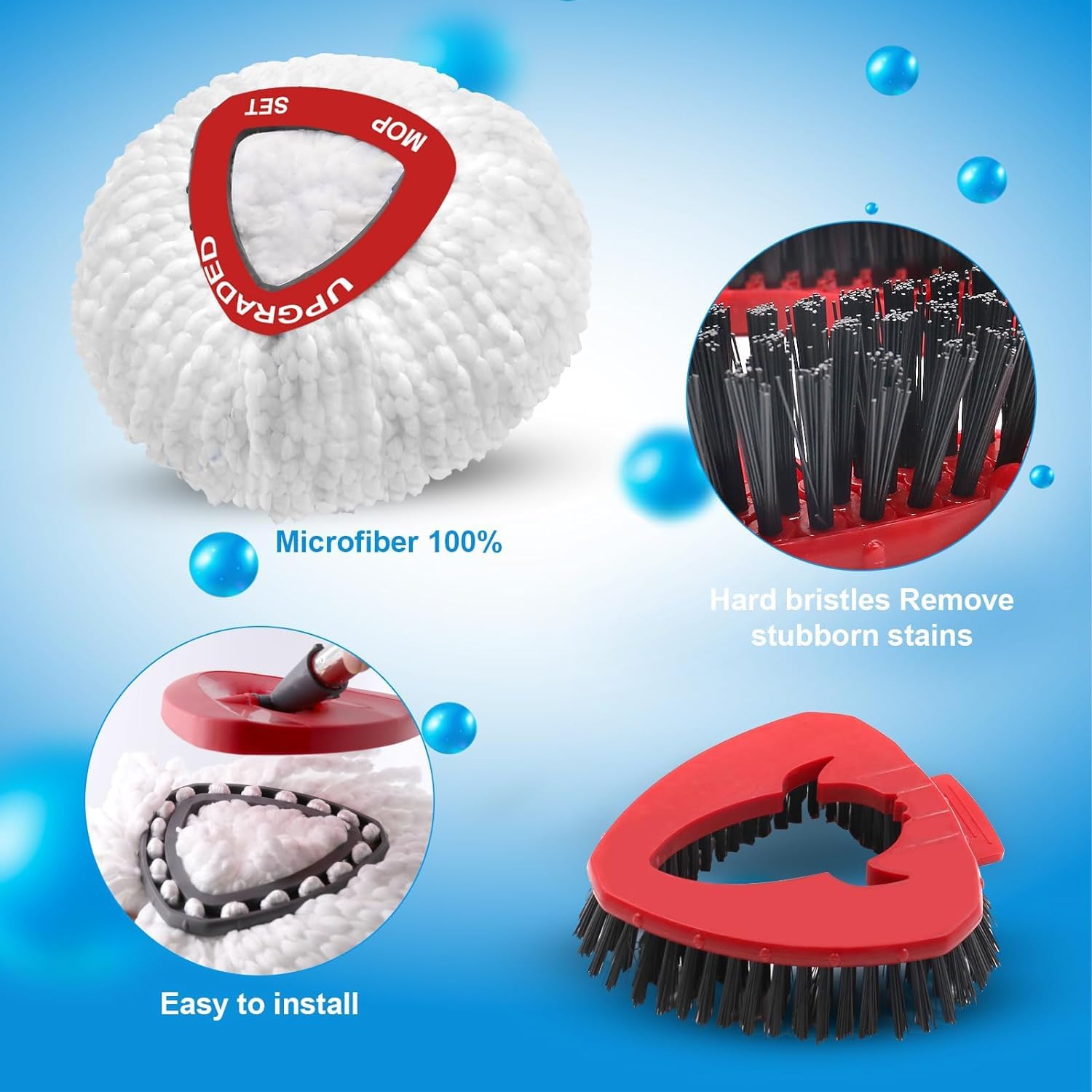 Wakayoyo Spin Mop Replacement Head Set 1