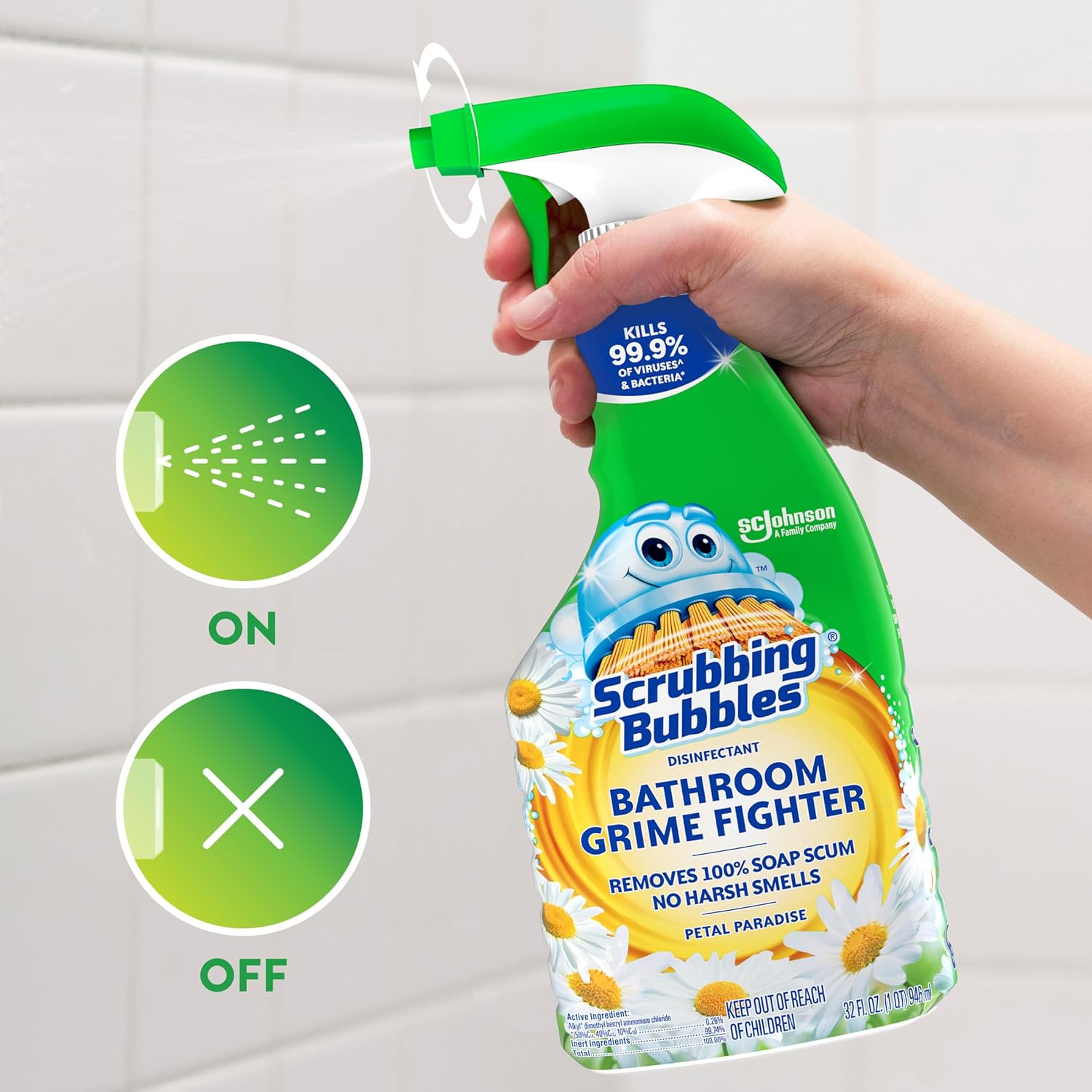 Scrubbing Bubbles Bathroom Cleaner Disinfectant Spray 32oz