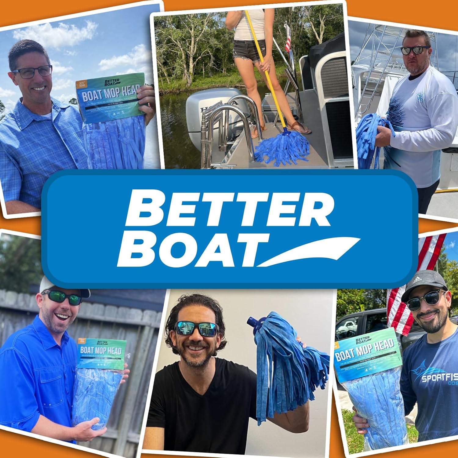 Better Boat Screw On Shammy Mop Head Replacement