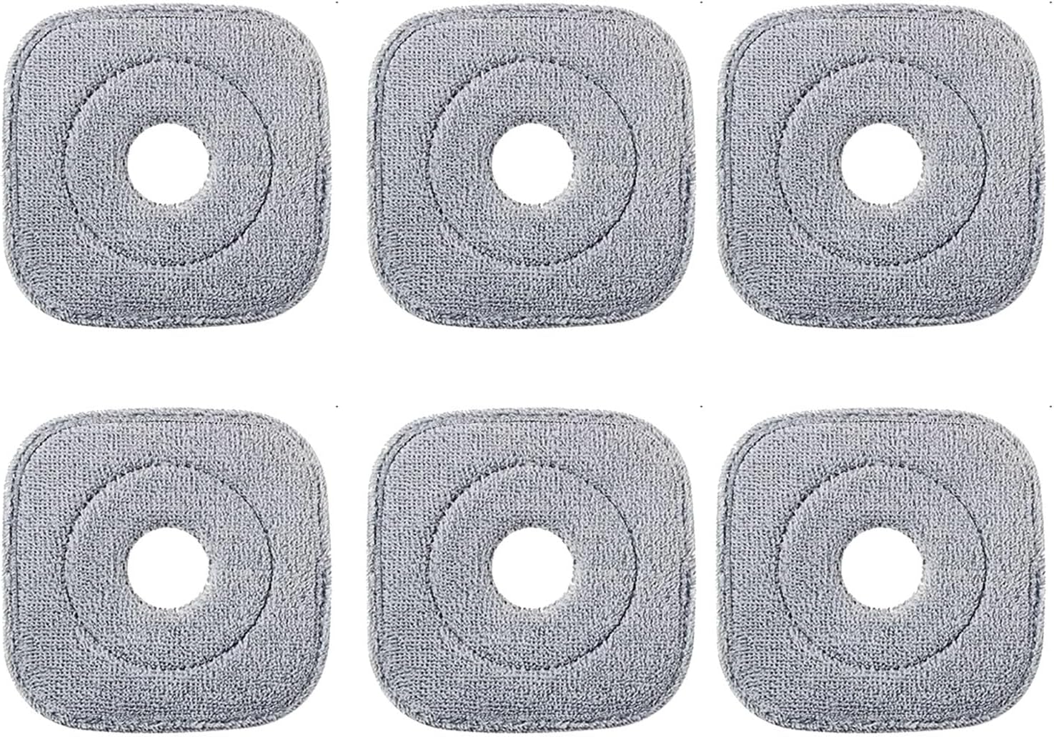 Rinakou 6 Pack 9 Inch Square Microfiber Mop Pads