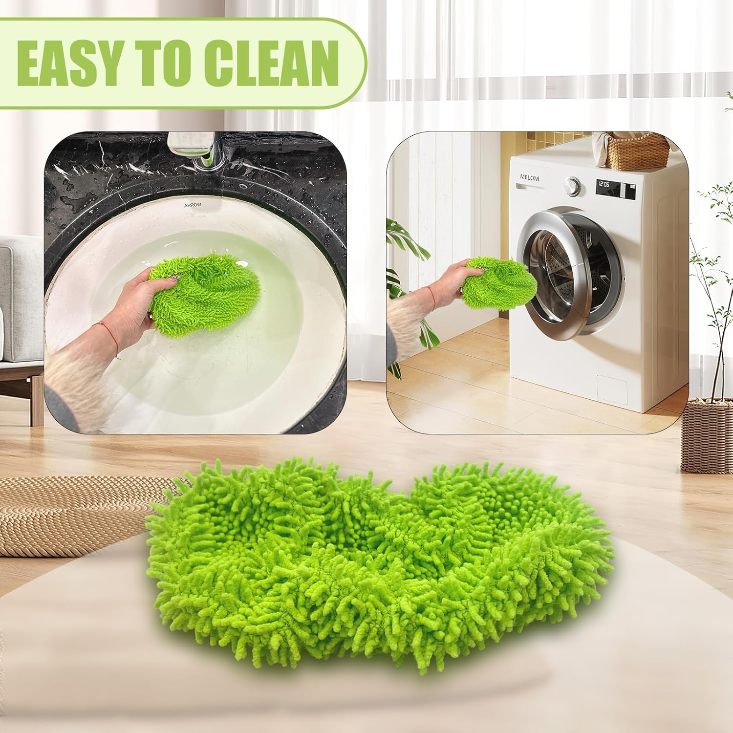 WzxljY Reusable Mop Pads for Swiffer Sweeper
