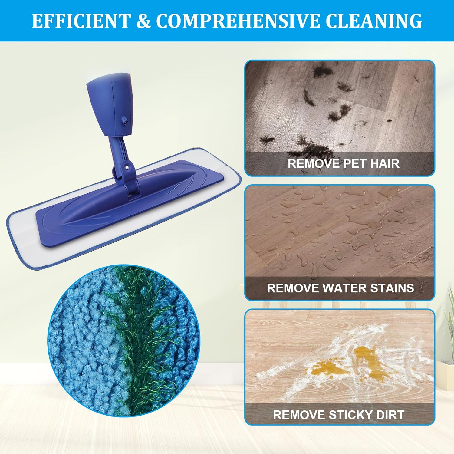 6 Pack Deep Clean Microfiber Mop Pads for Bona Family