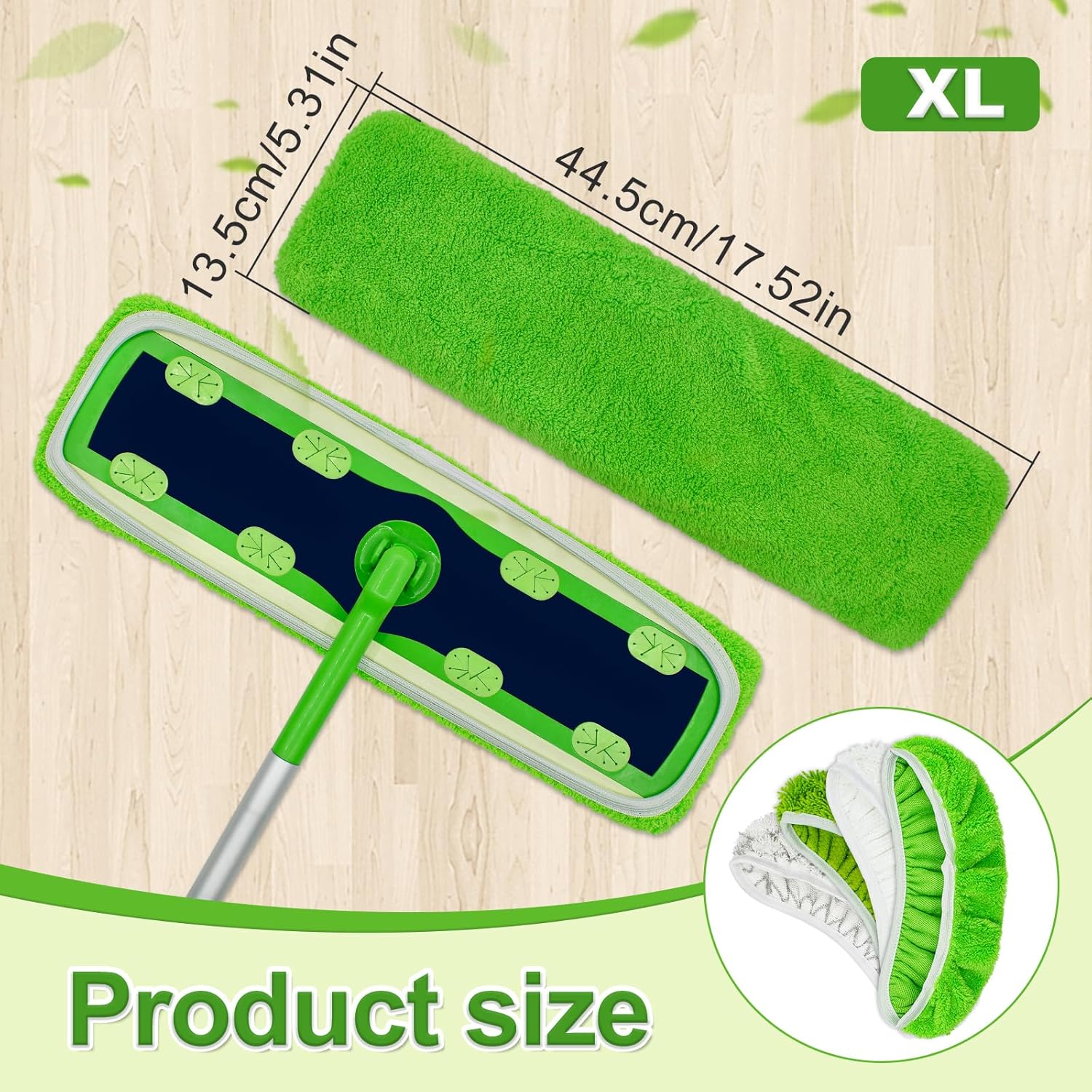 8 Pack Reusable Swiffer XL Mop Pads - Wet Dry Compatible