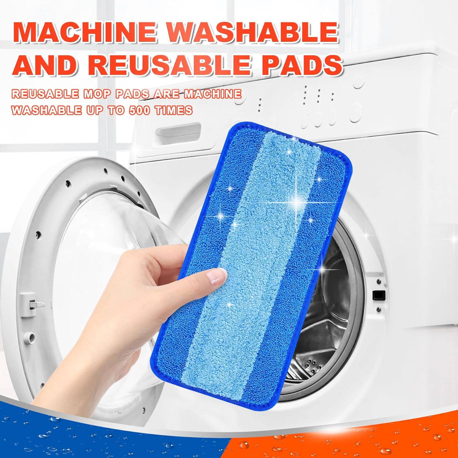 DR DAPPER Reusable Wet Jet Pads 4 Pack for Swiffer WetJet Mop