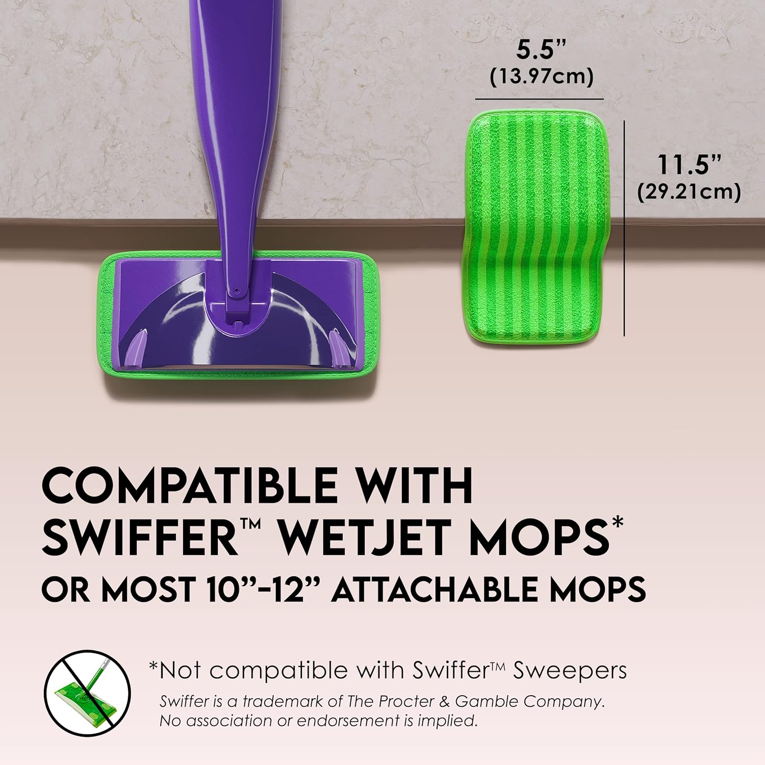 Turbo Microfiber Reusable Mop Pads 8 Pack