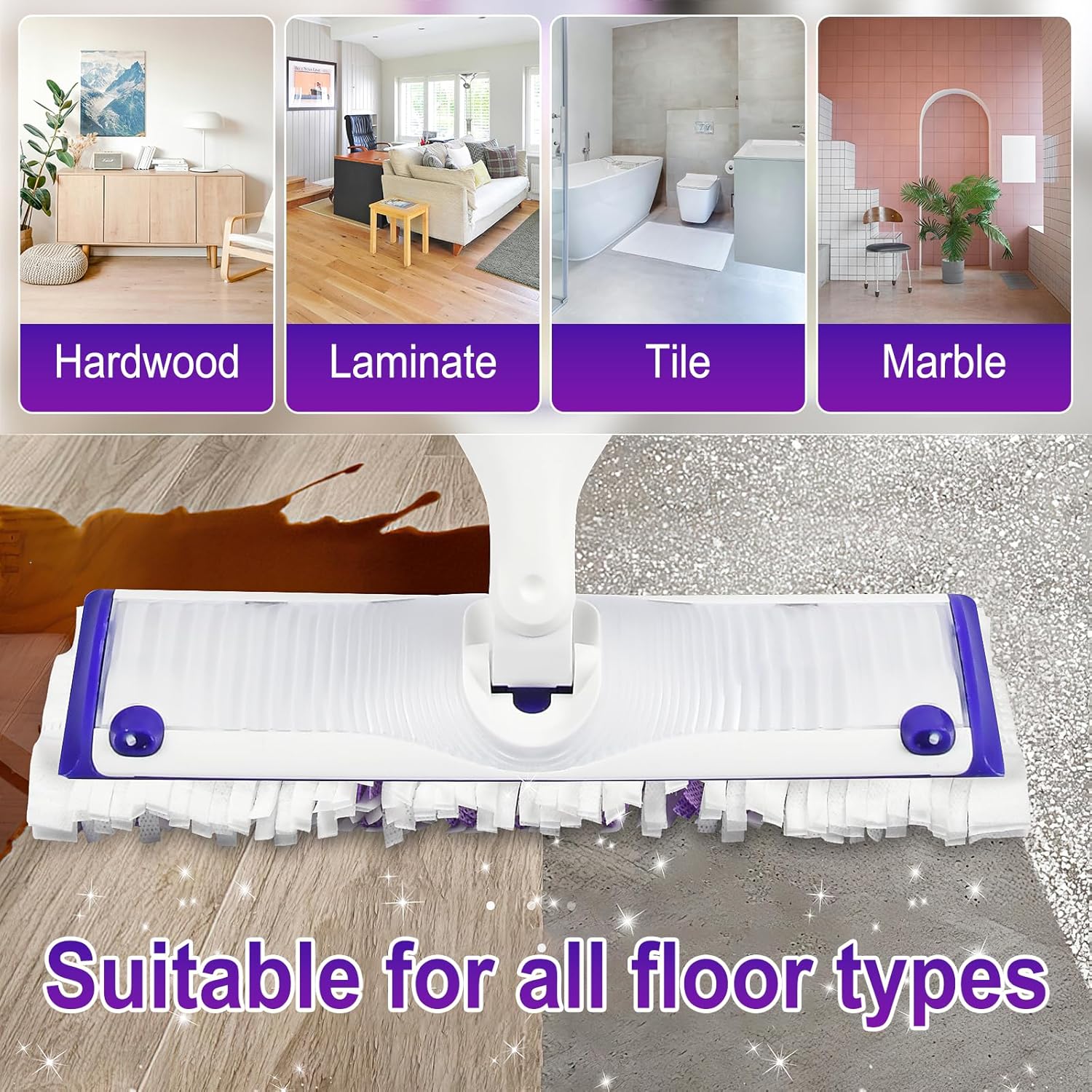 Cafonil Power Mop Pads Refills 36 PCS Multi-Surface