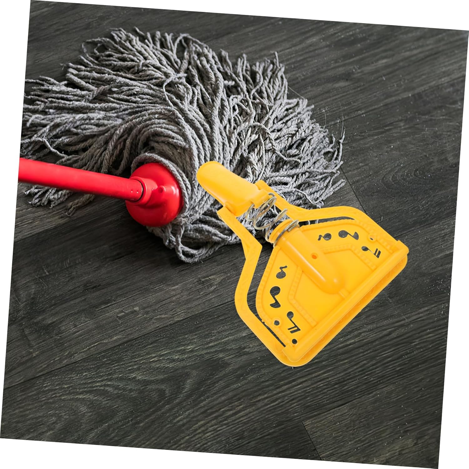 Minkissy Mop Head Connector with Secure Threaded Clip