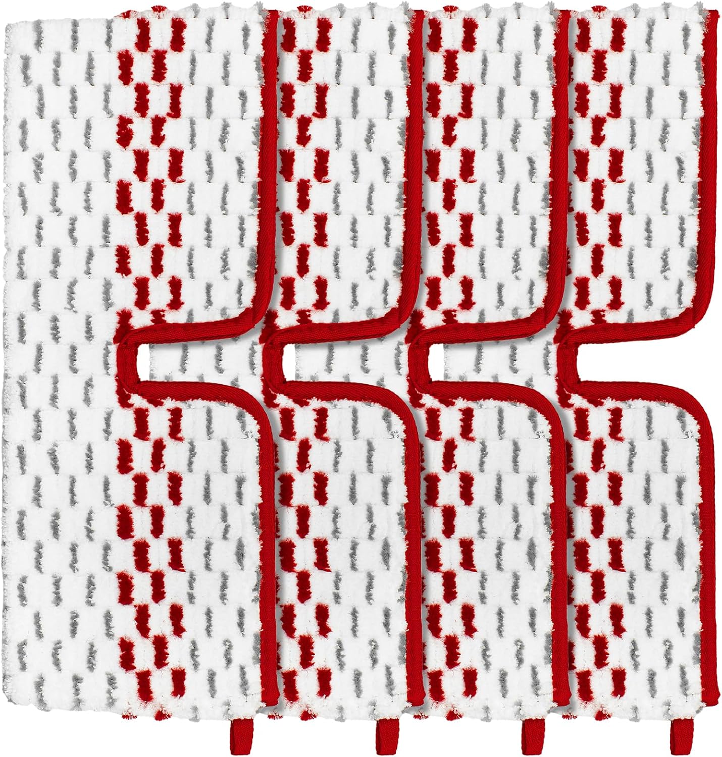 DLAIMI Microfiber Spray Mop Pads 4 Pack Red