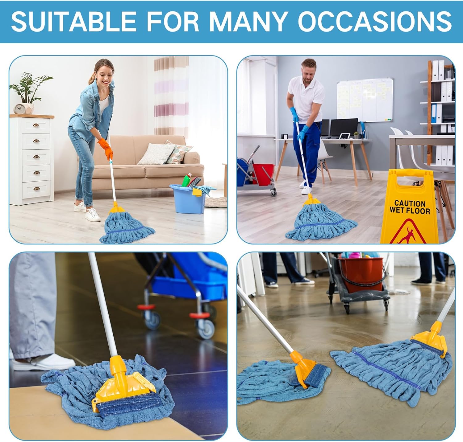 Lallisa 10 Pcs Microfiber Mop Head Refill