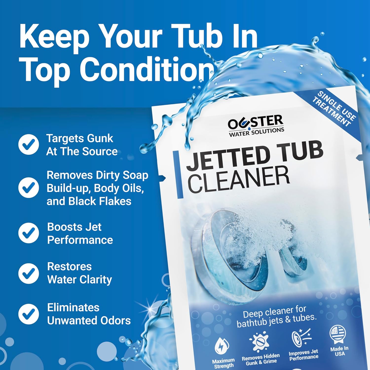 Bio Ouster Jetted Tub Cleaner Kit - Made in USA