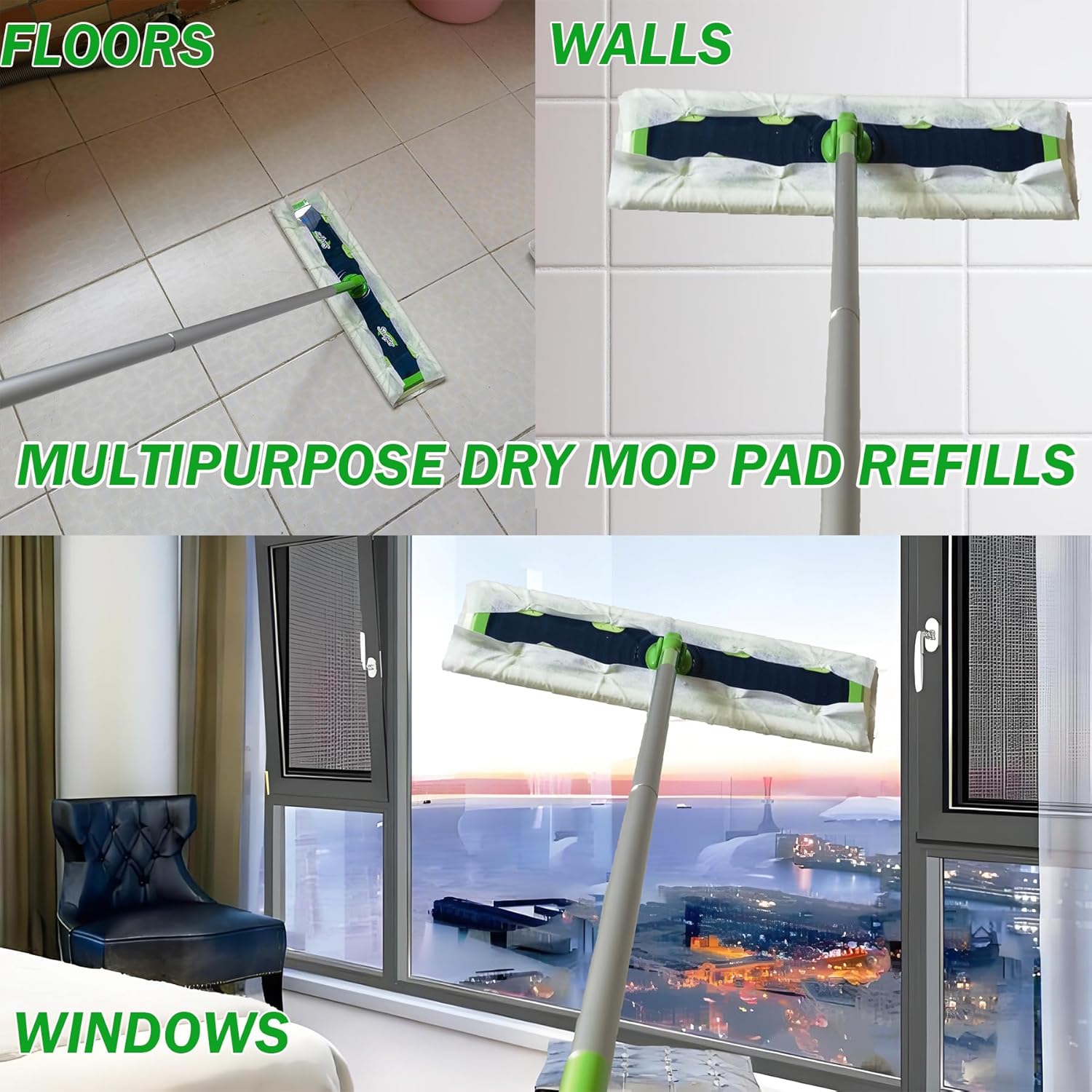 SoliFairy XL Dry Sweeping Cloth Refills for Swiffer Sweeper XL Mop
