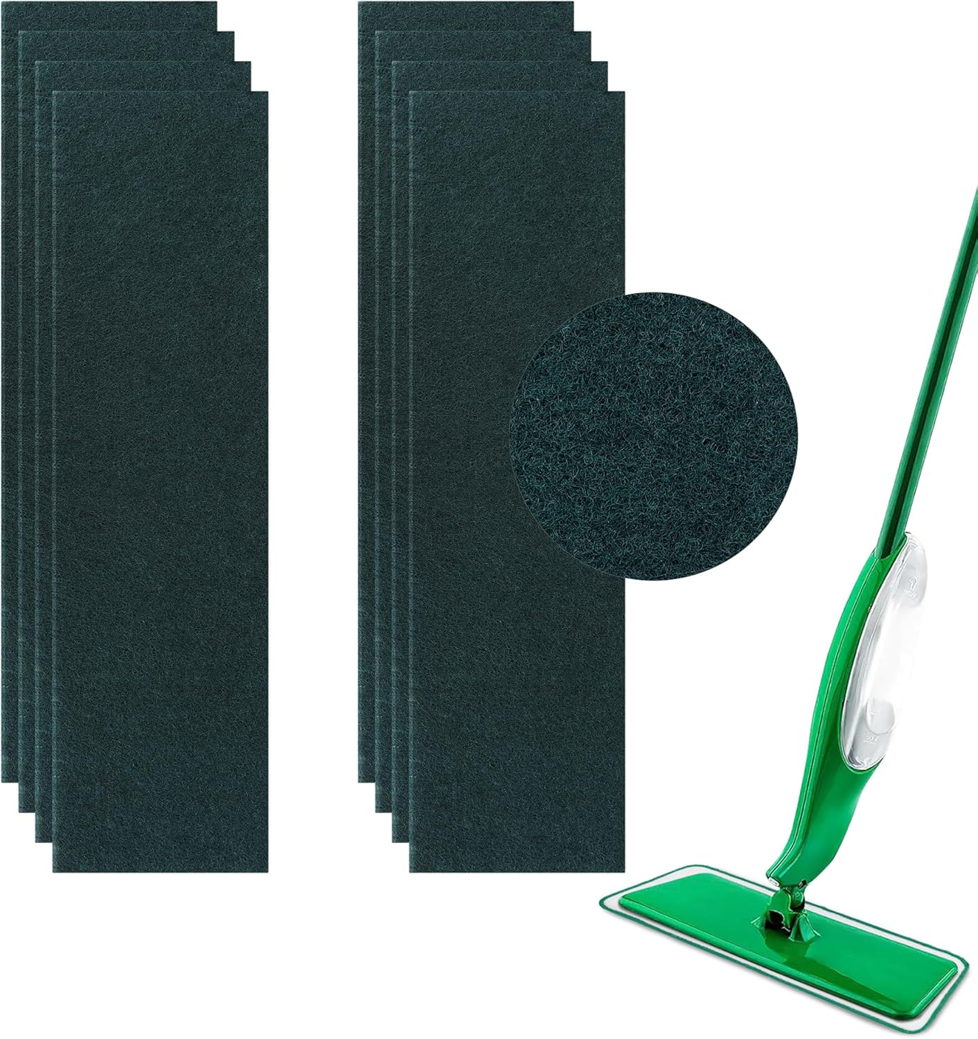 18in Reusable Scrub Mop Pads - 8 Pack for Bona Rubbermaid Libman Mops