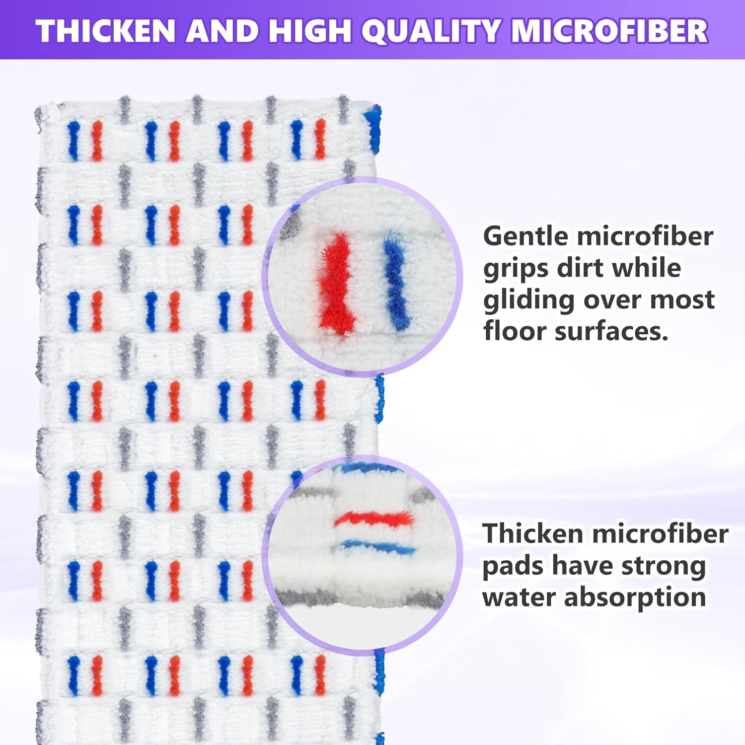 UMAYCOOL 3 Pack Reusable Swiffer Mop Pads
