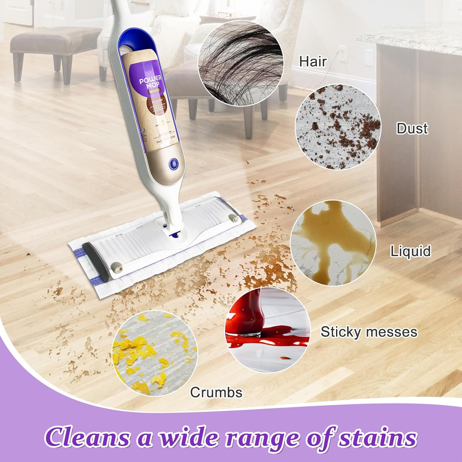 DLAIMI 12 Pack PowerMop Pads Refills for Swiffer