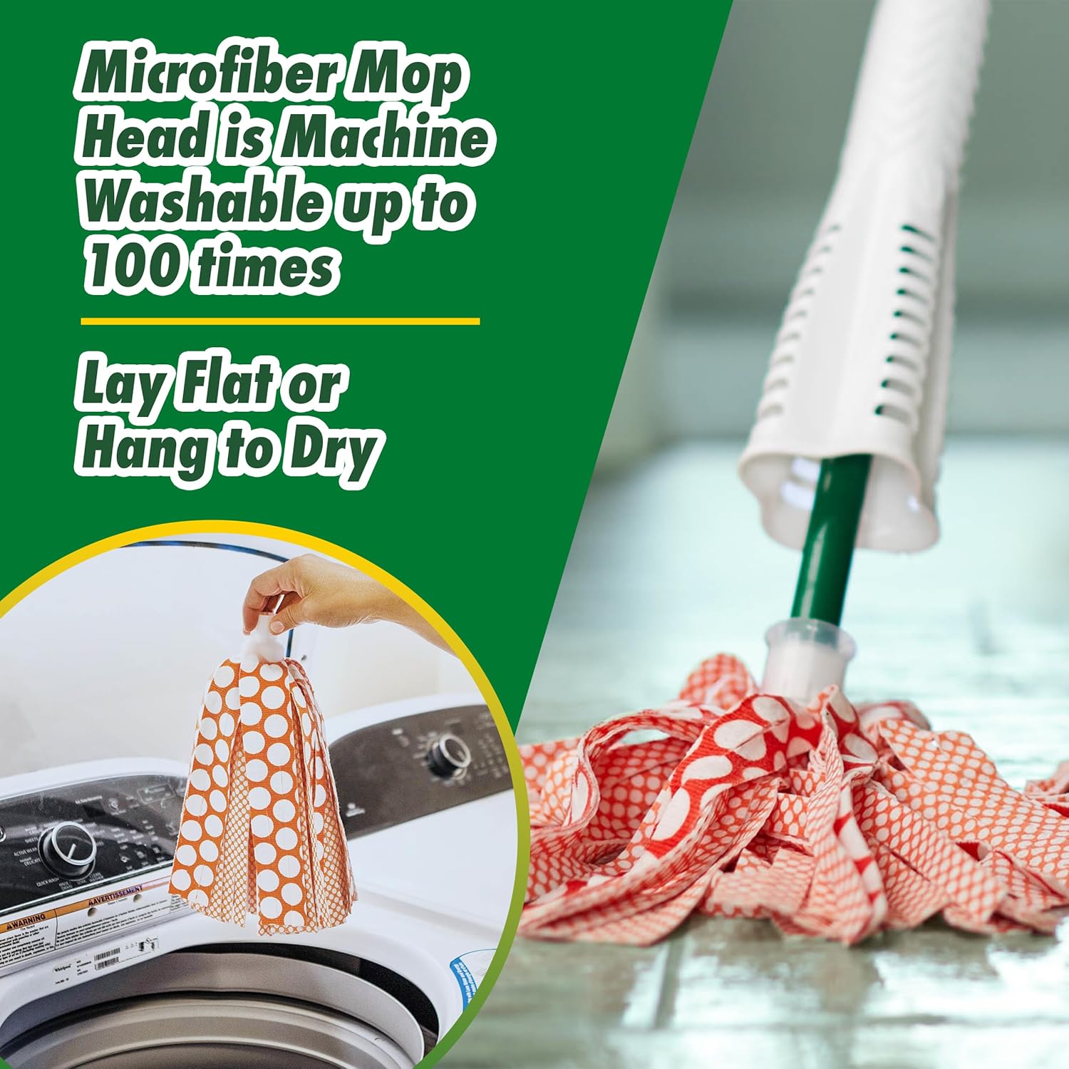 Libman Wonder Mop with 3 Refills - 62 Inch Handle