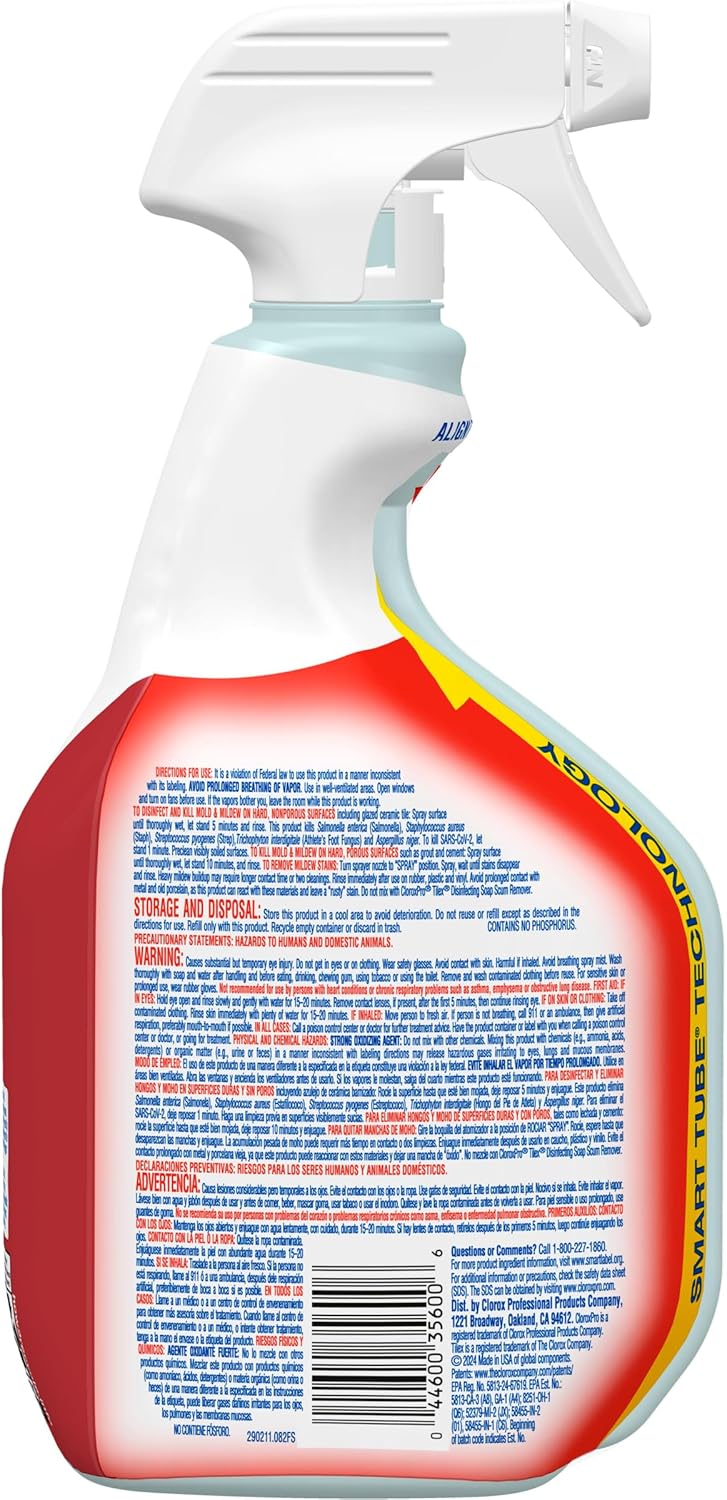 CloroxPro Tilex Mold Mildew Remover Spray 32oz Pack of 9