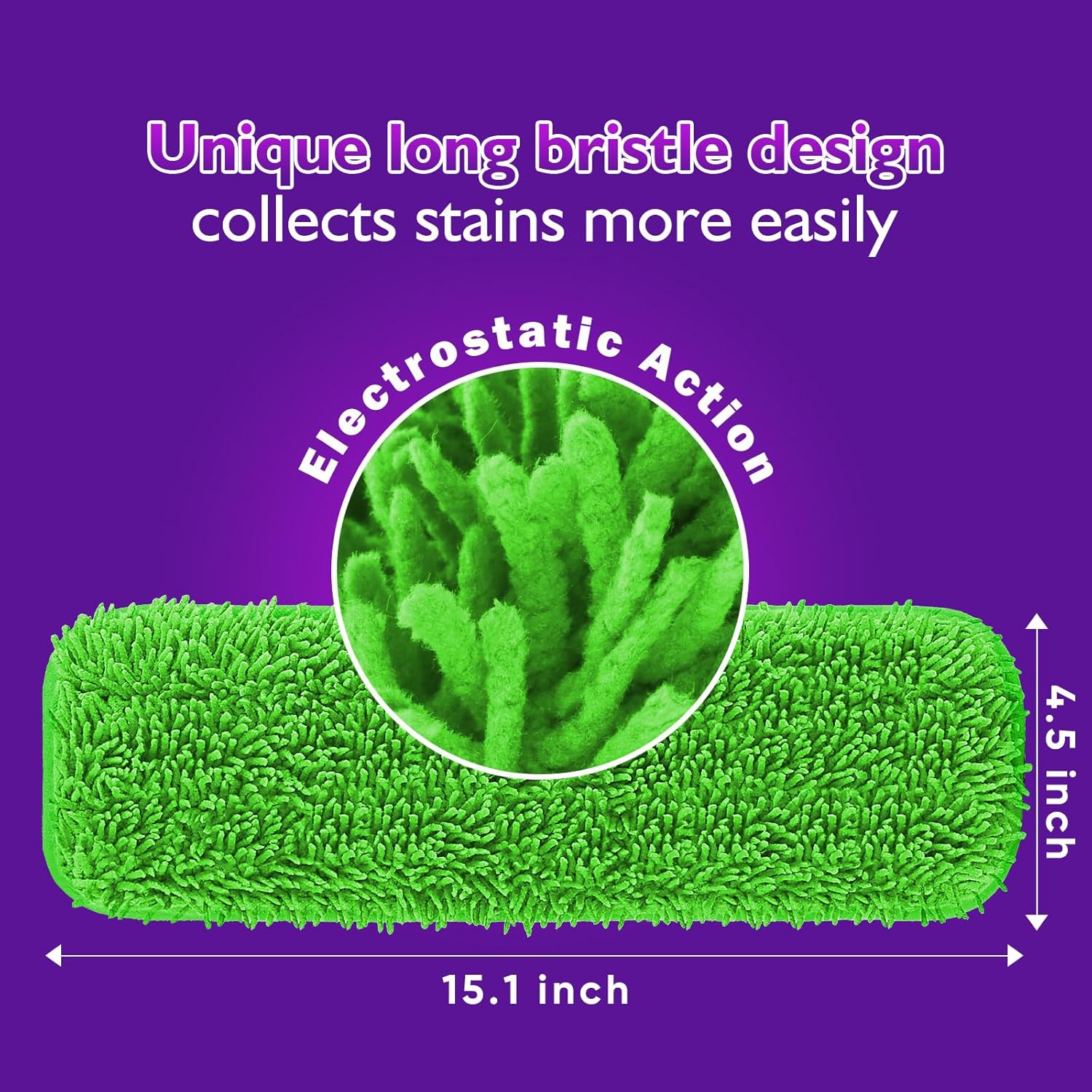 UNIMADE Reusable Mop Pads 8 Pack for Swiffer PowerMop