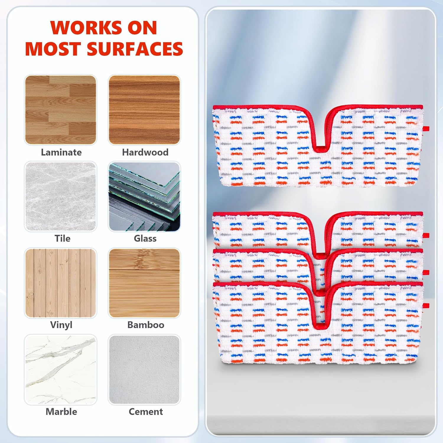 UMAYCOOL 4 Pack Mop Refill Pads for O-Cedar ProMist MAX