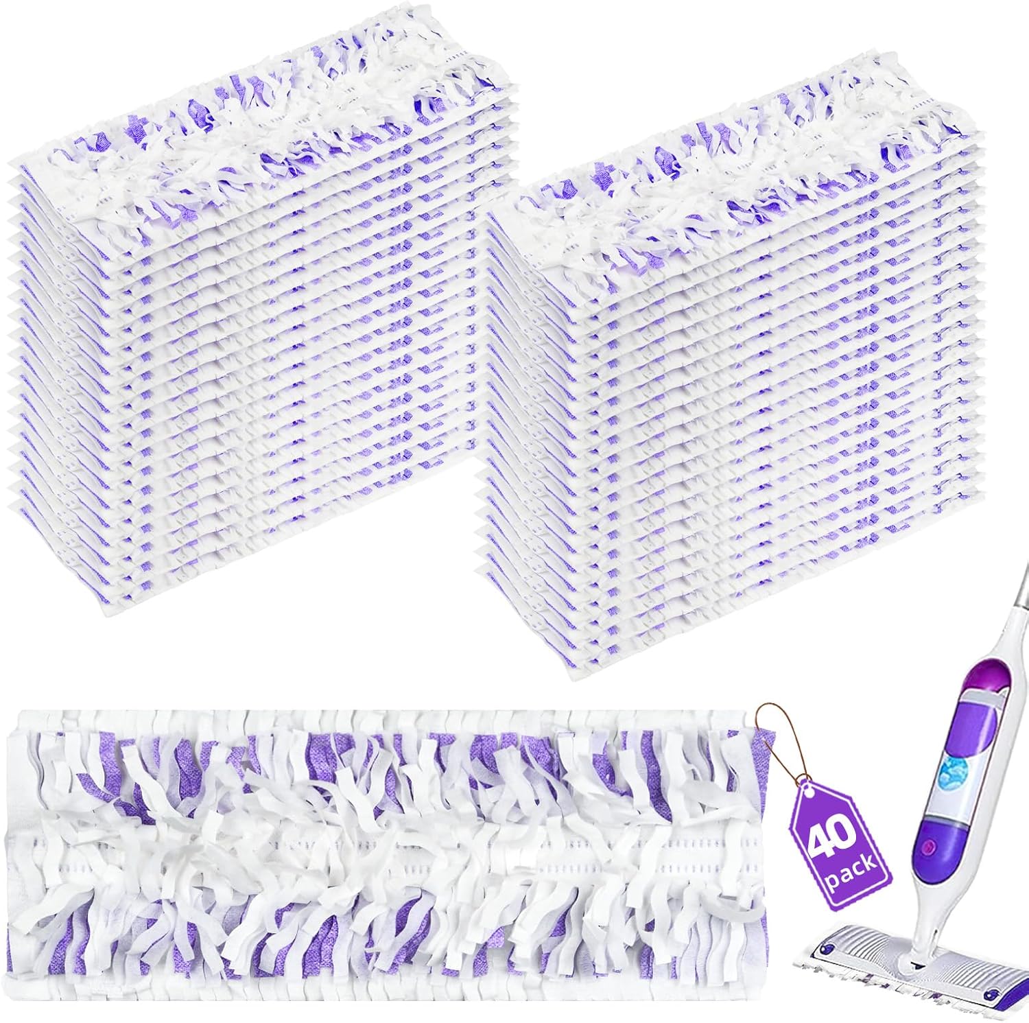 DrFlito 40 Count Disposable Power Mop Refills for Multi-Surface Cleaning 1