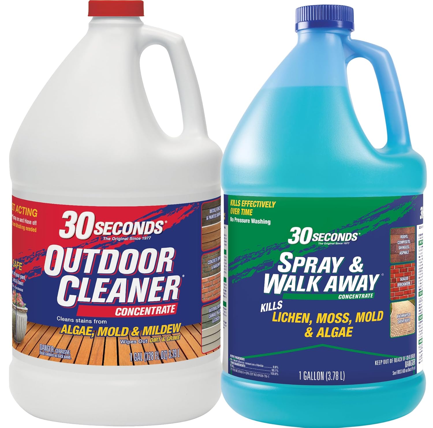 30 SECONDS Outdoor Cleaner Concentrate for Mold Mildew Algae Lichen