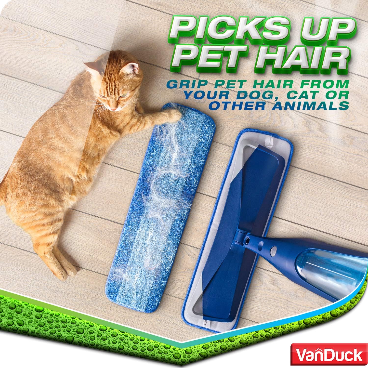VanDuck Microfiber Mop Pads 3 Pack for Bona 18 Inch