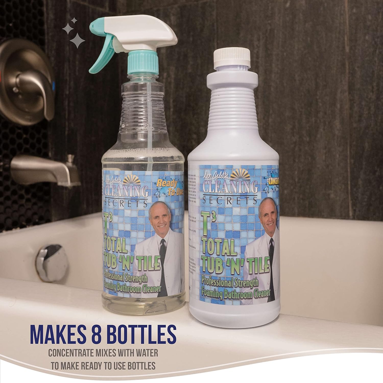 Don Aslett Tub n Tile Foaming Cleaner - 32 Oz Concentrated Formula
