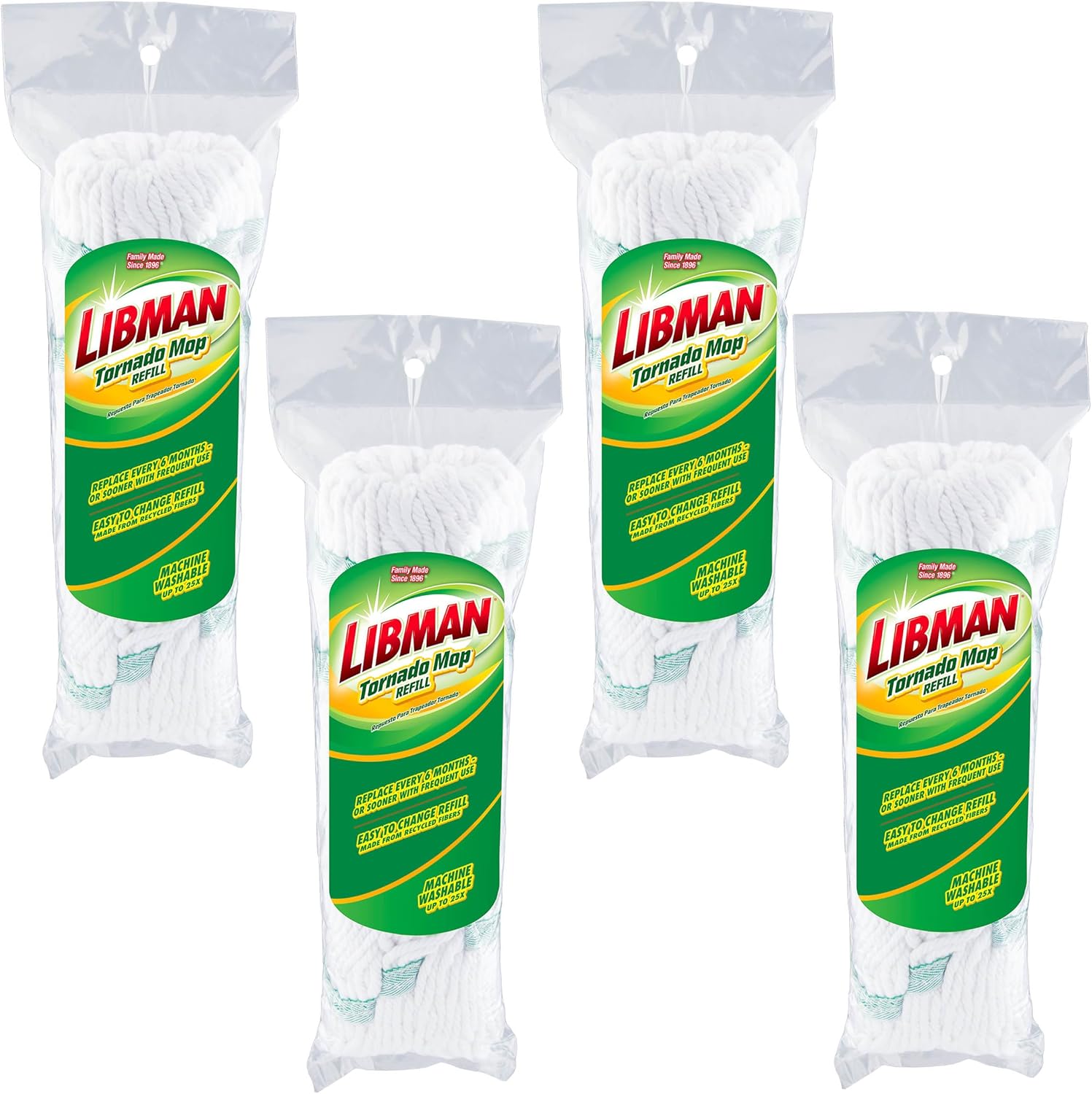 Libman Tornado 4 Self Wring Cotton Refills