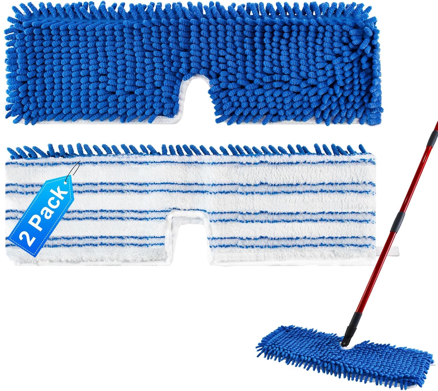 Yuunaie Mop Heads Replacement for O-Cedar Flip Mop 2 Pack 1