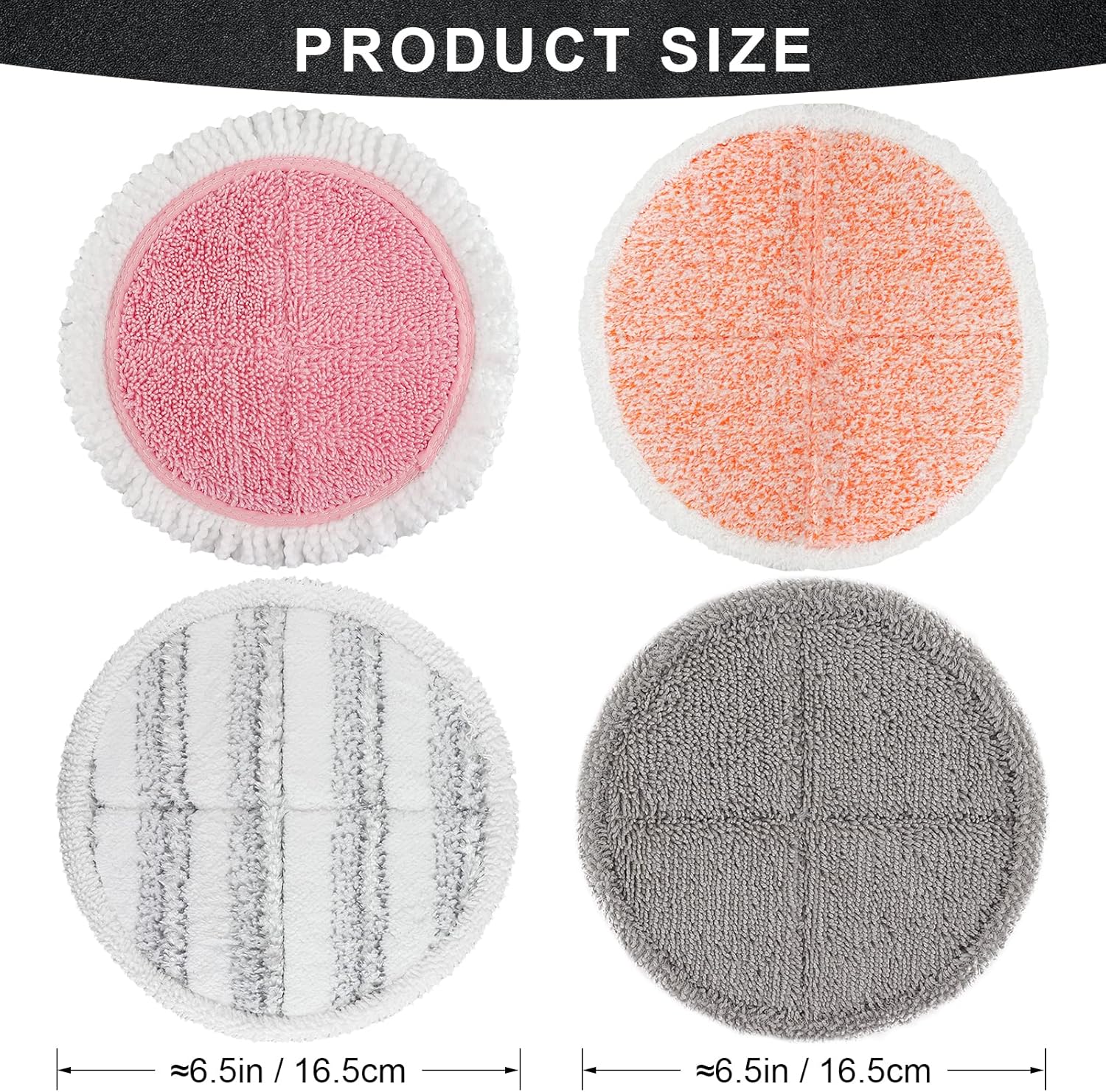 Bozdyru Electric Mop Pads 65 Inch 8 Pack