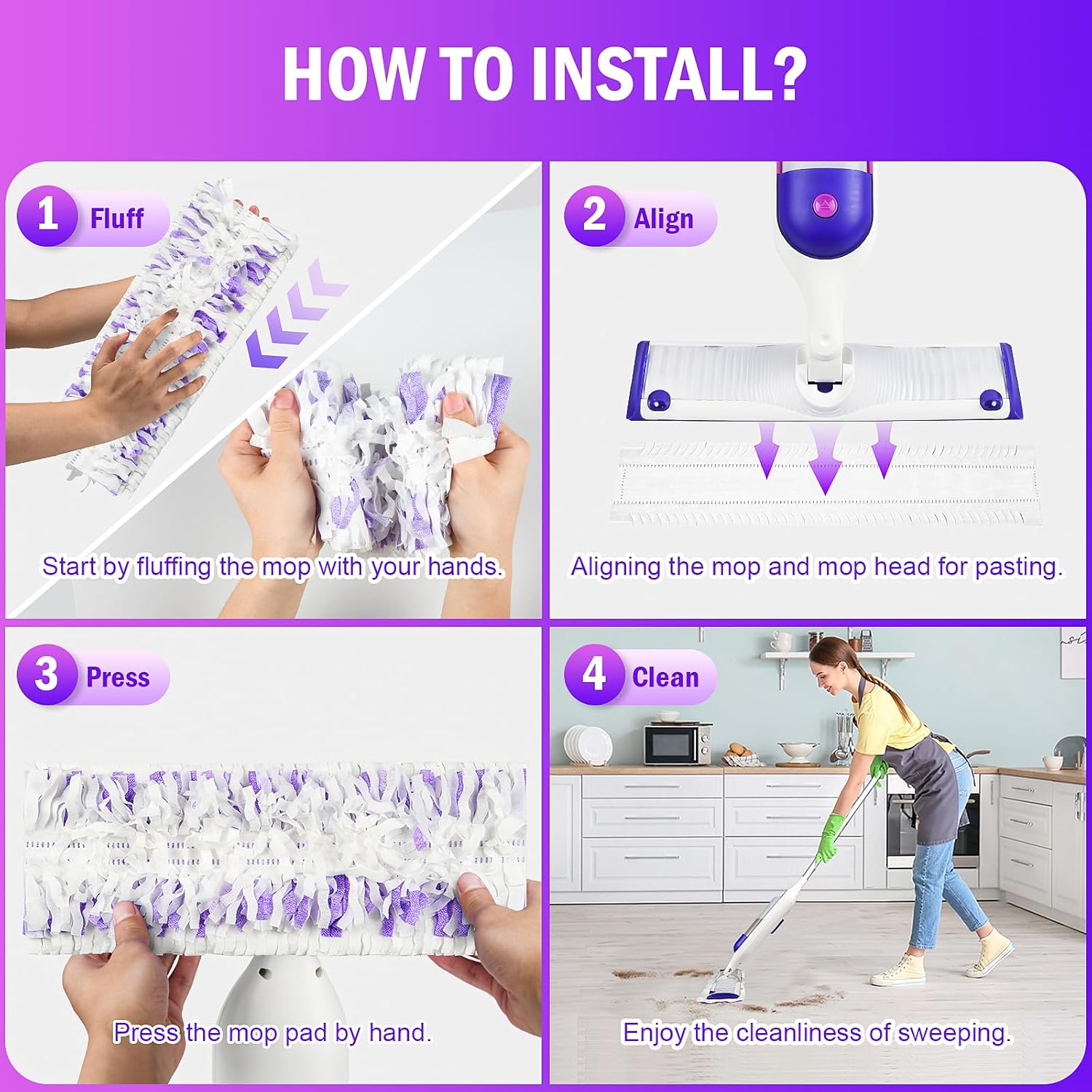 30 Pack Disposable Mop Pads Refills for PowerMop