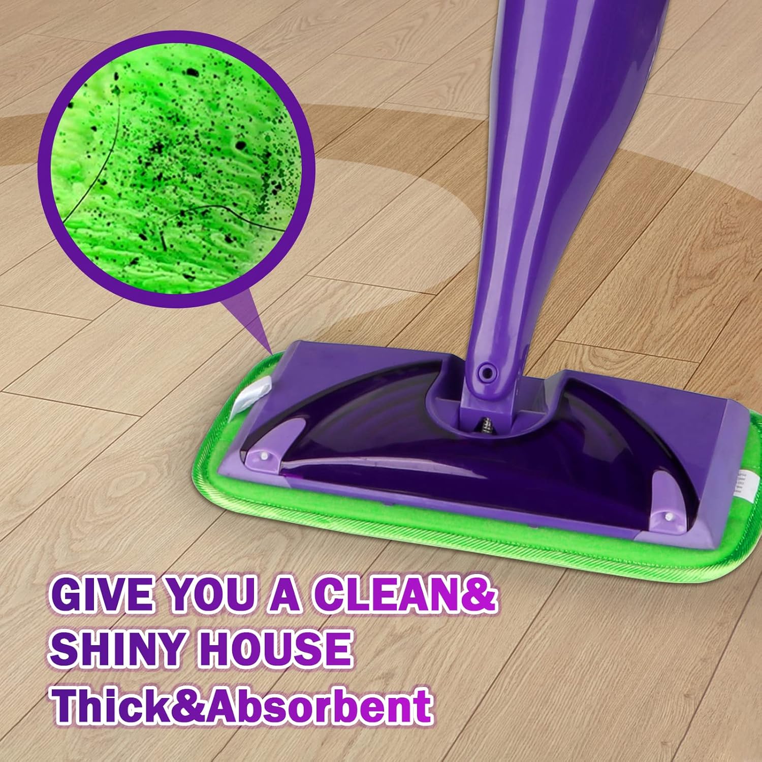 Orighty Reusable Mop Pads - 116x55 Inch Machine Washable Compatible with Swiffer WetJet