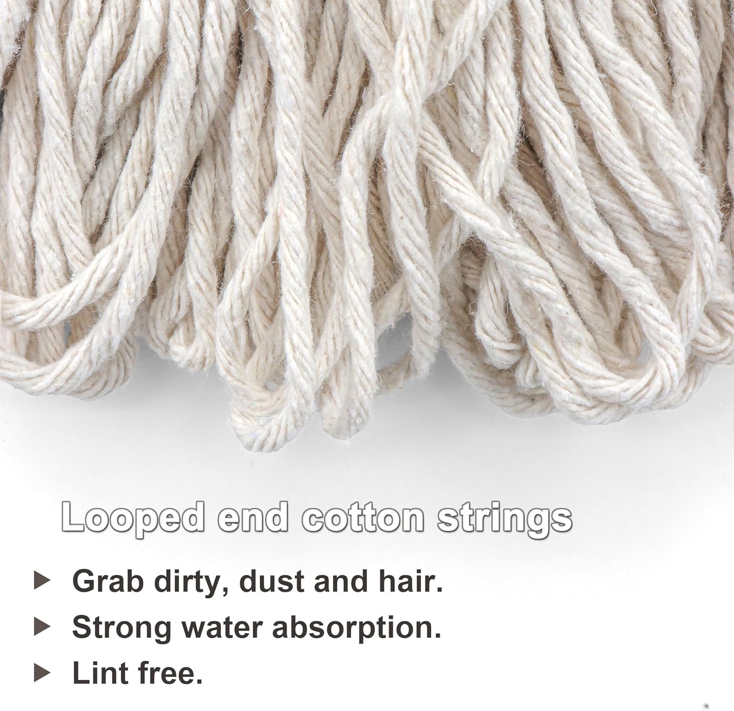 EaseYourDay Cotton String Mop Replacement Heads 6 Pcs