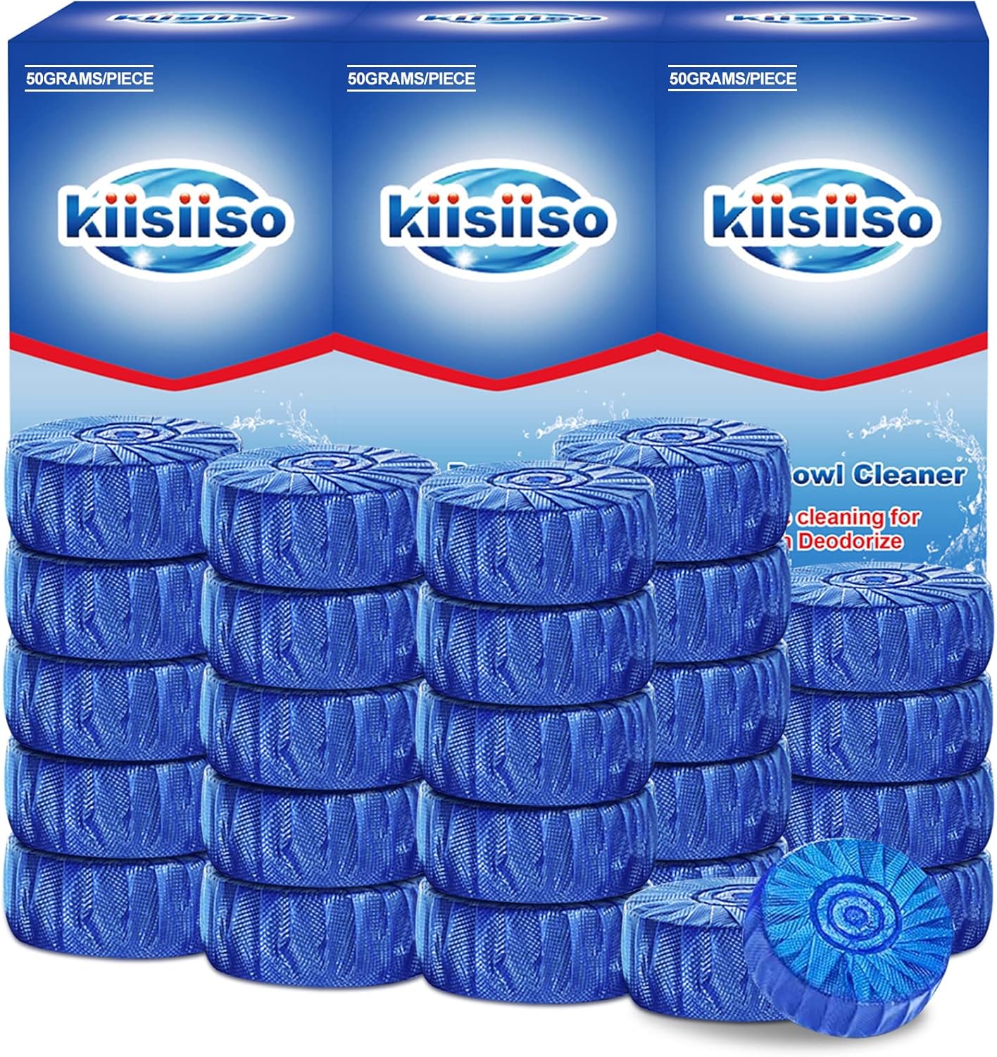 KIISIISO Automatic Toilet Cleaner Tablets 30 Pack