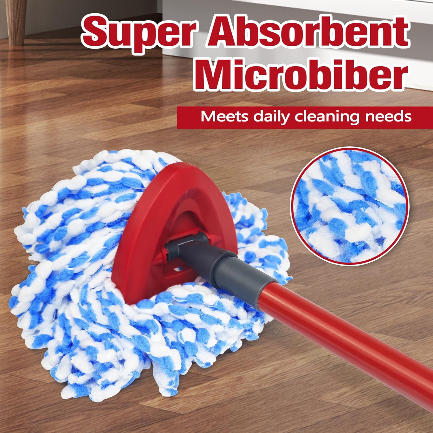 NEWE Mop Head Replacements 2 Pack for O-Cedar RinseClean 2