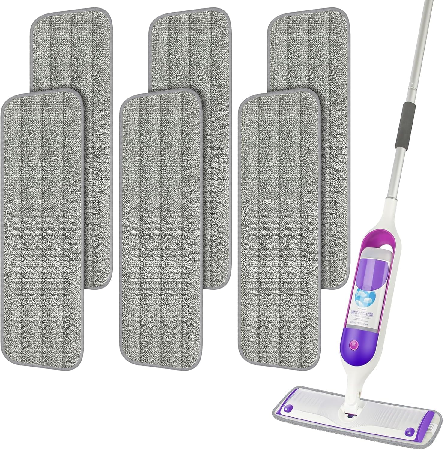 6 Pack Reusable Mop Pads for Swiffer PowerMop and All Floors