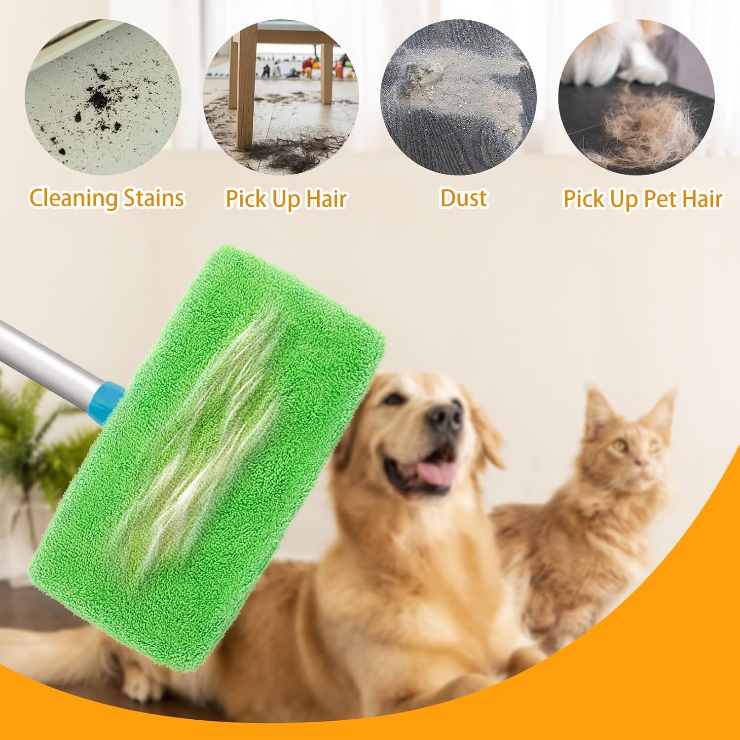 Unoutur Reusable Microfiber Mop Pads 16PCS