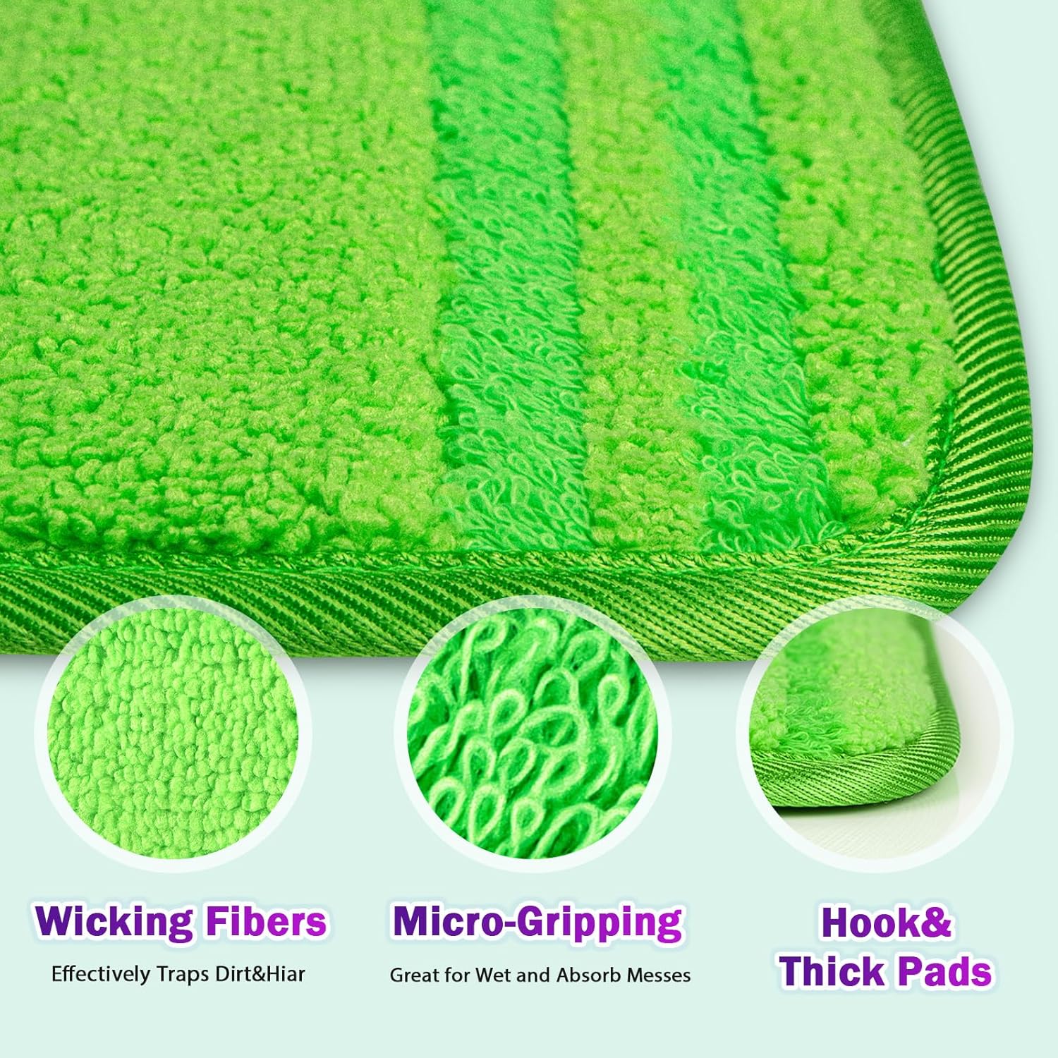 Orighty Reusable Mop Pads - 116x55 Inch Machine Washable Compatible with Swiffer WetJet