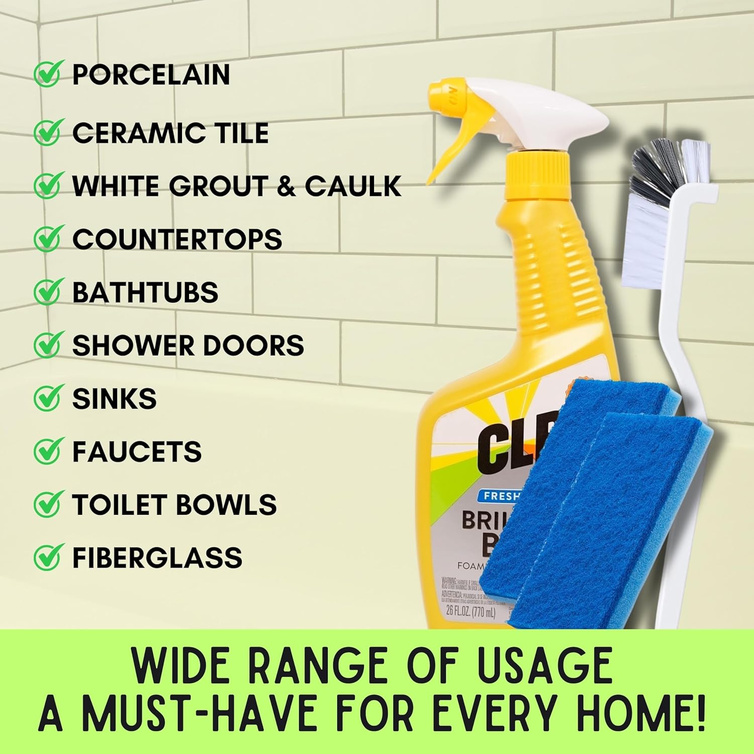 CLR Brilliant Bath 26oz Calcium Lime Rust Remover Kit